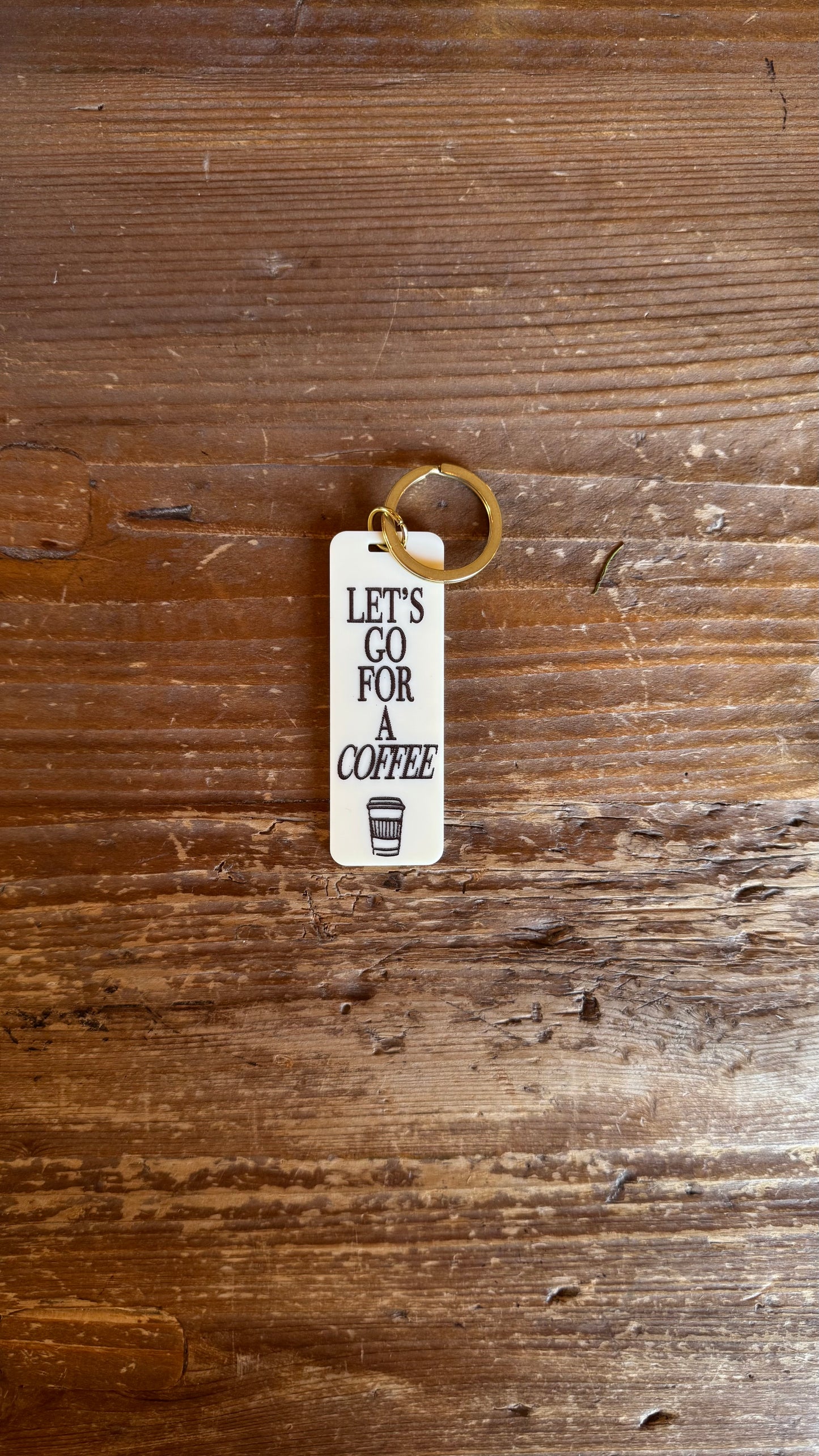 Let's Go For A Coffee Keychain