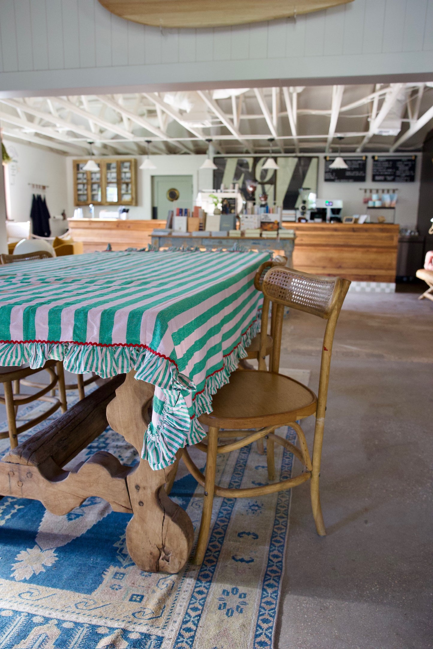 Cotton Ruffle Tablecloth, 3 Colors