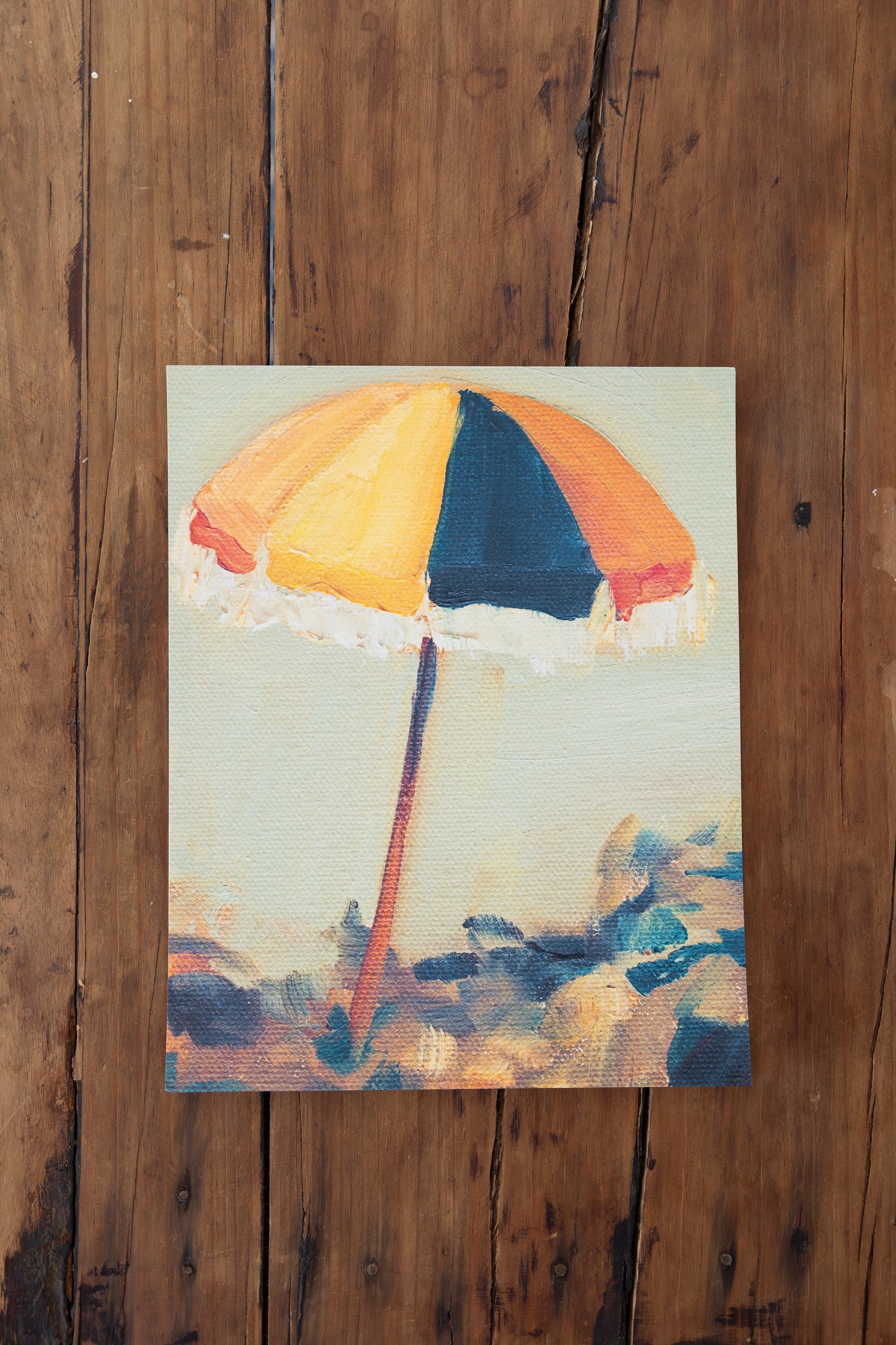 Multicolored Umbrella Print
