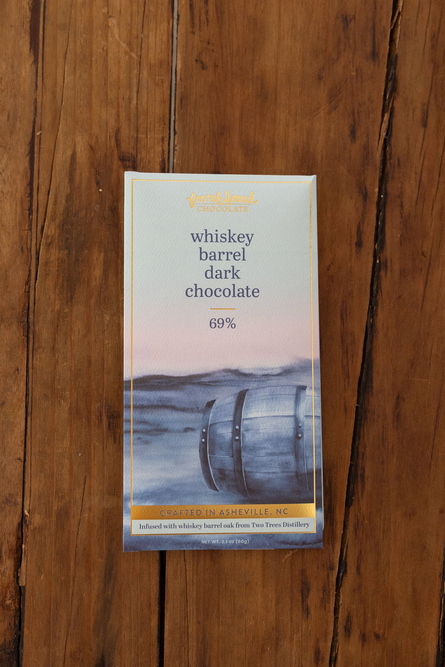 Whiskey Barrel with Smoked Salt Chocolate Bar