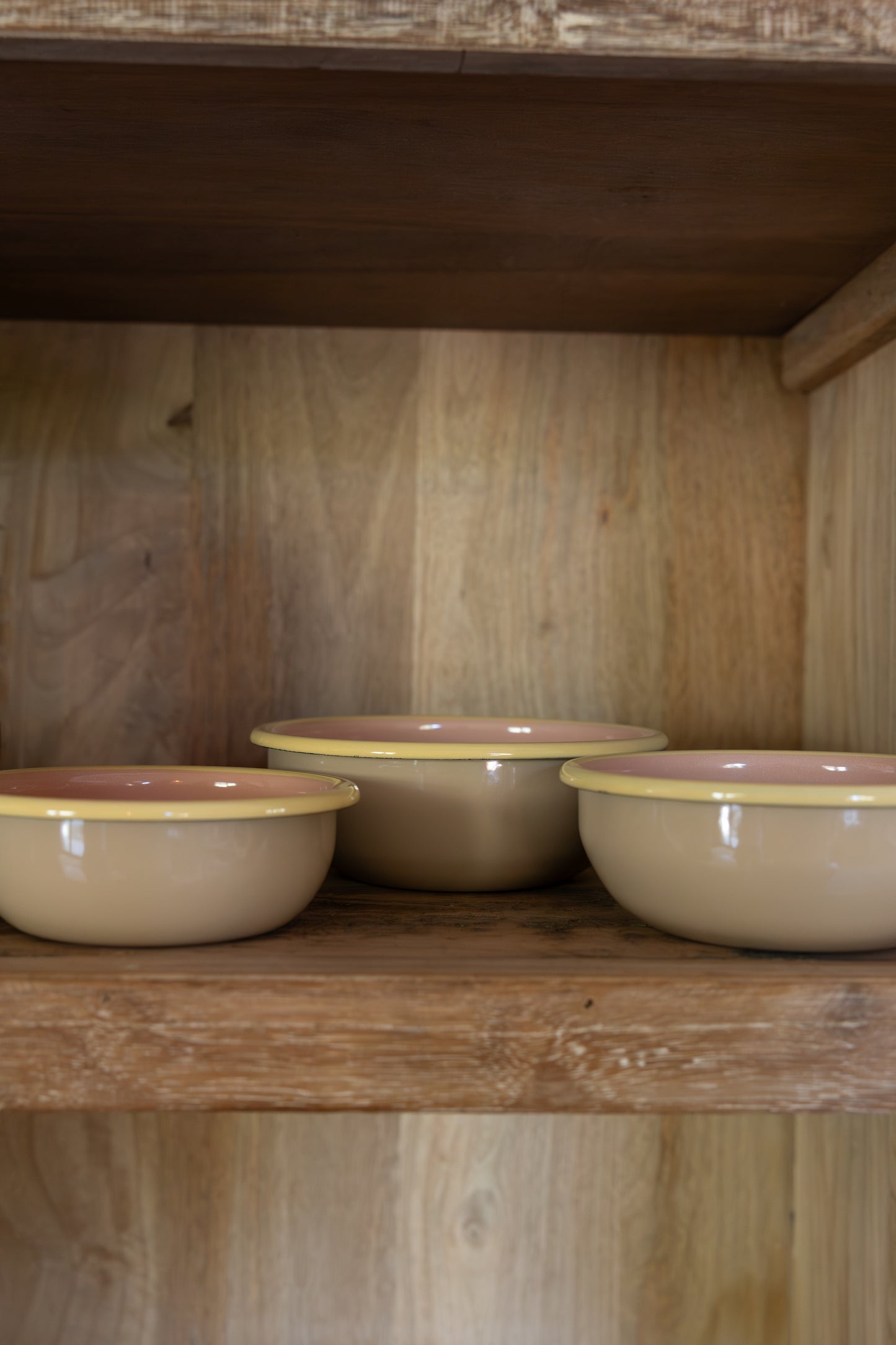 Enamel Bowl Set, 3 Colors