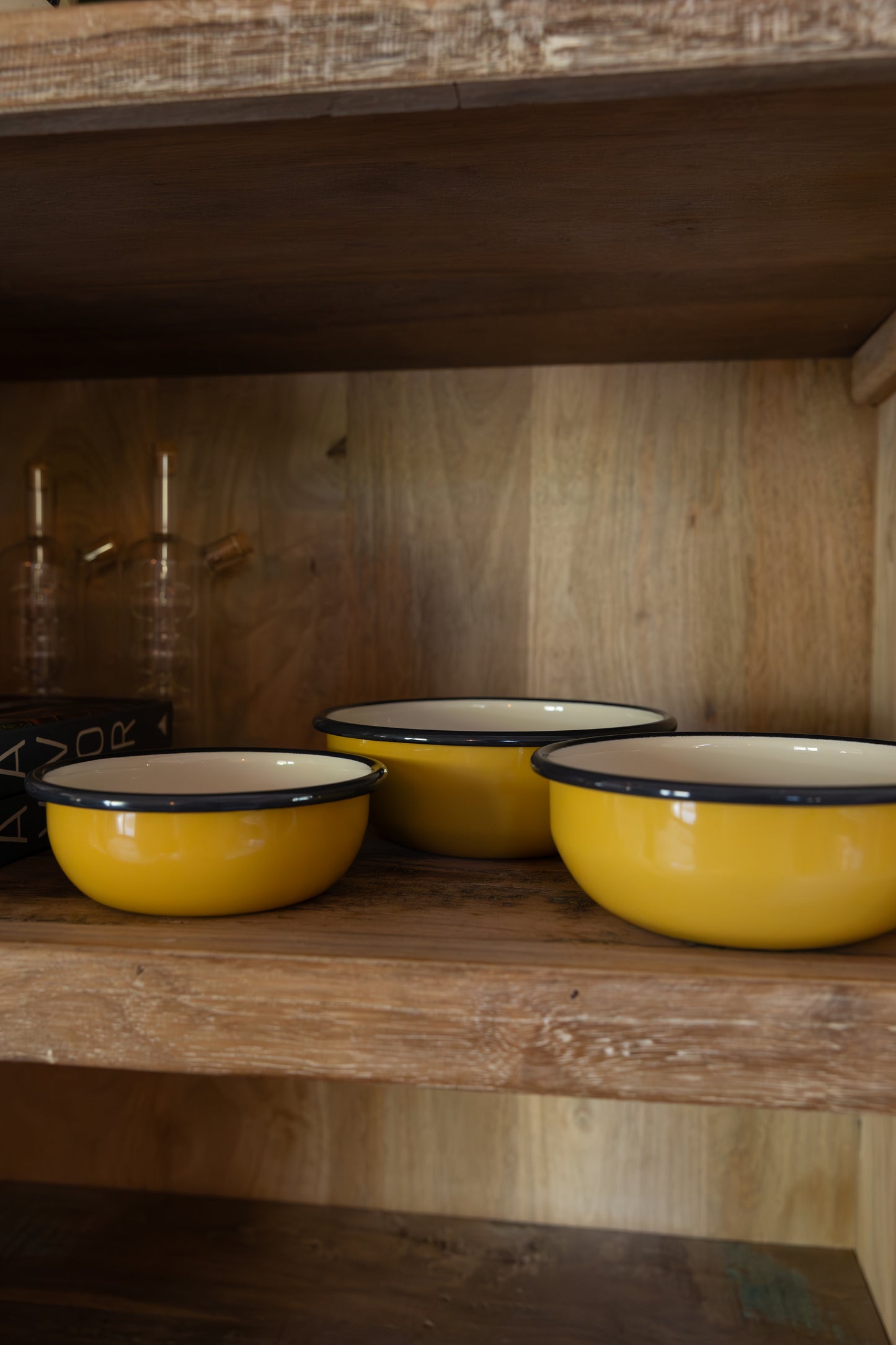 Enamel Bowl Set, 3 Colors