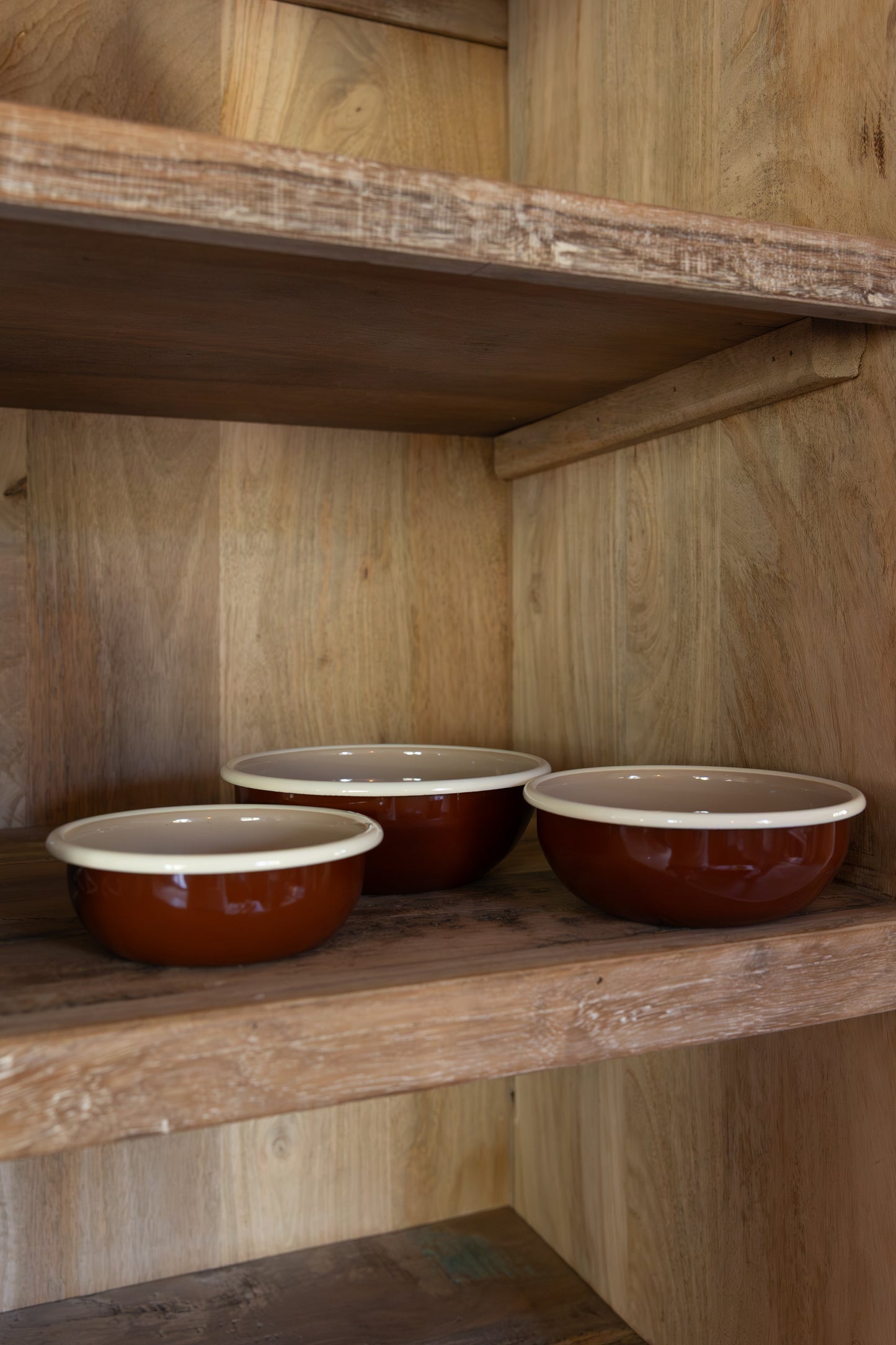 Enamel Bowl Set, 3 Colors
