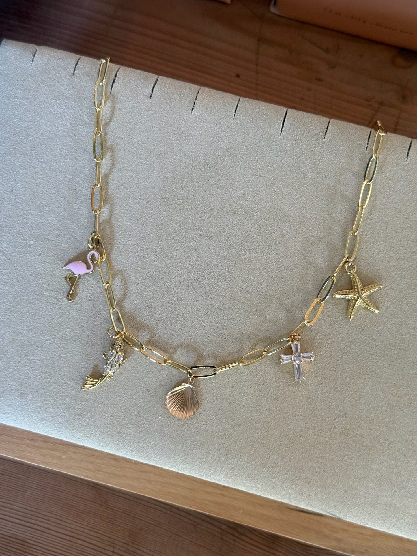 Assorted Gold Charm Necklace