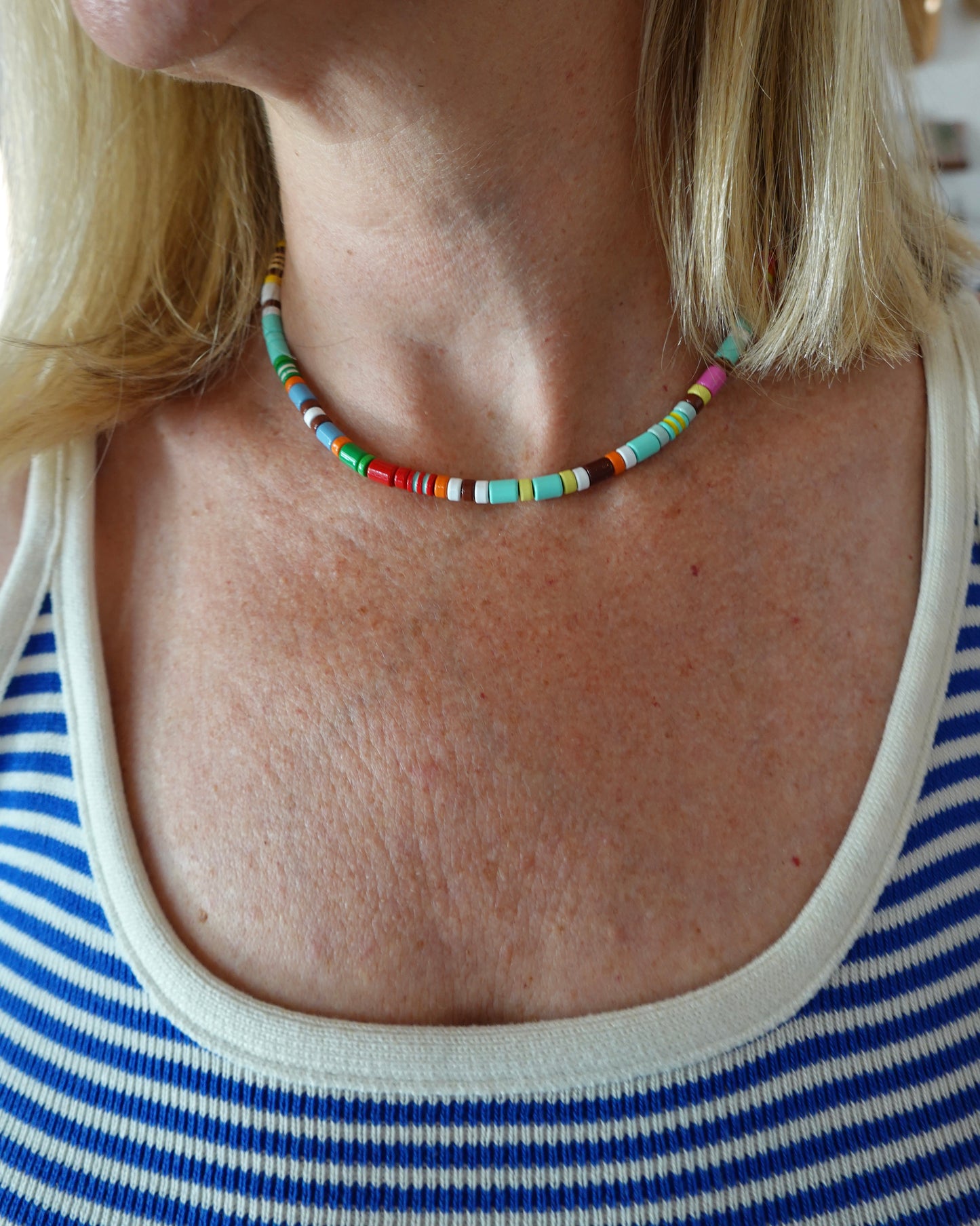 Multi-Colored Beaded Necklace