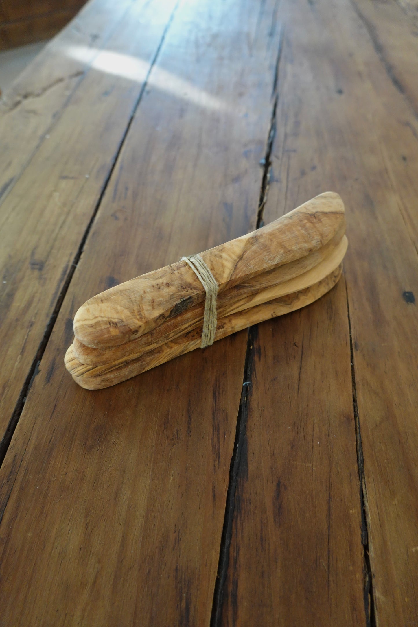 Olive Wood Spreaders, Set of 4