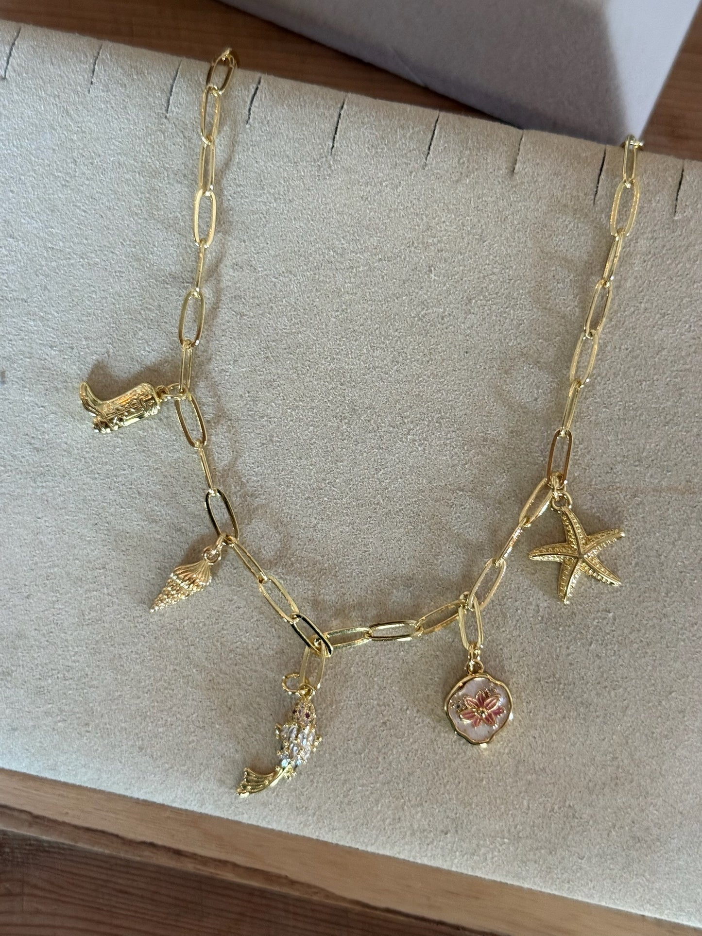 Assorted Gold Charm Necklace