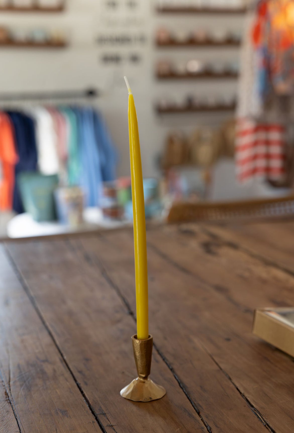 Hand-Forged Brass Taper Holder