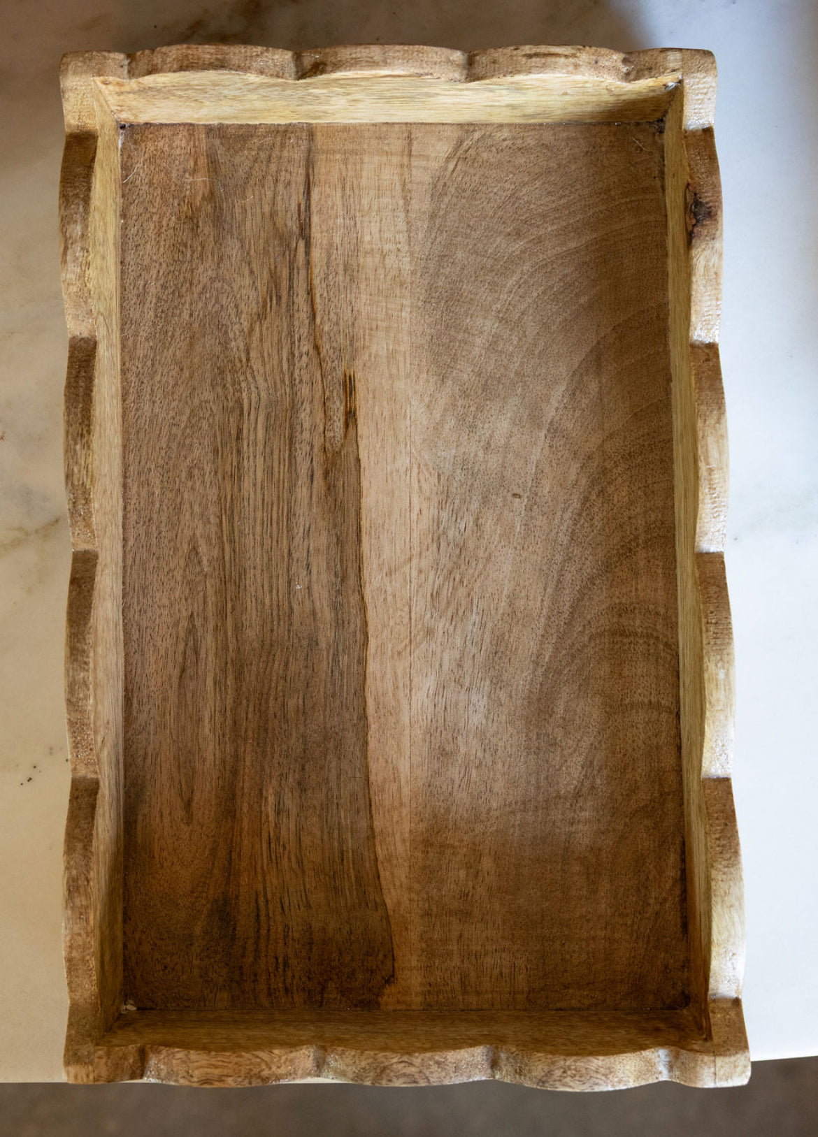 Mango Wood Scalloped Tray