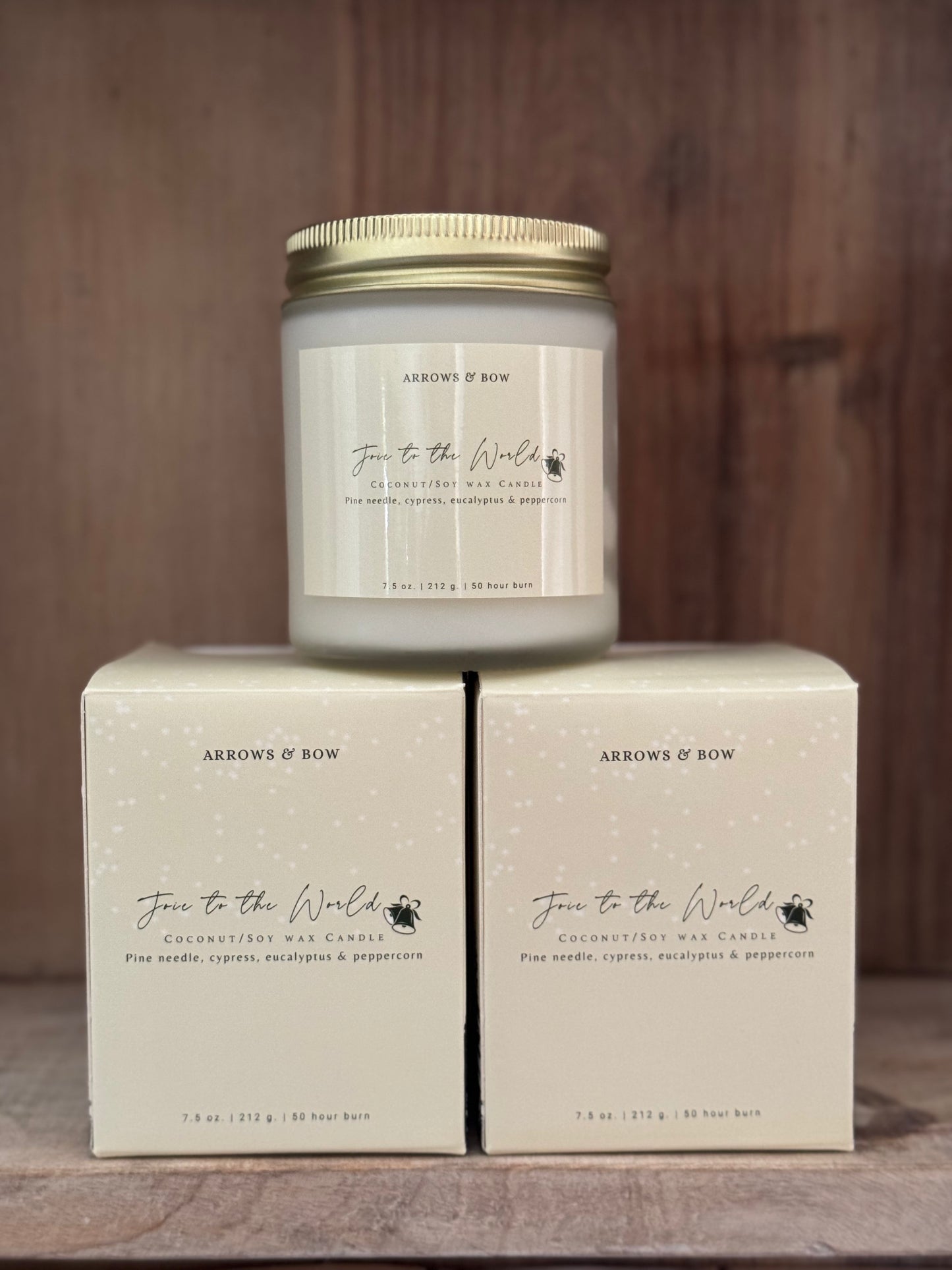 Joie to the World Candle