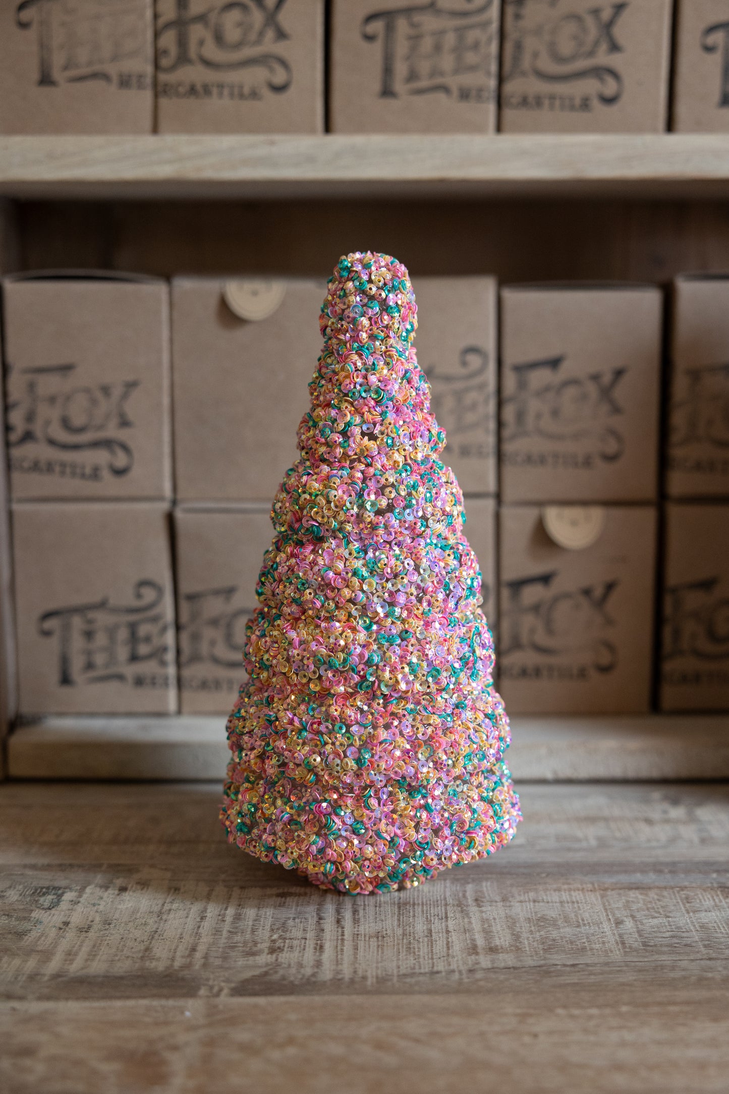 Sequined Glass Tree, 2 Sizes