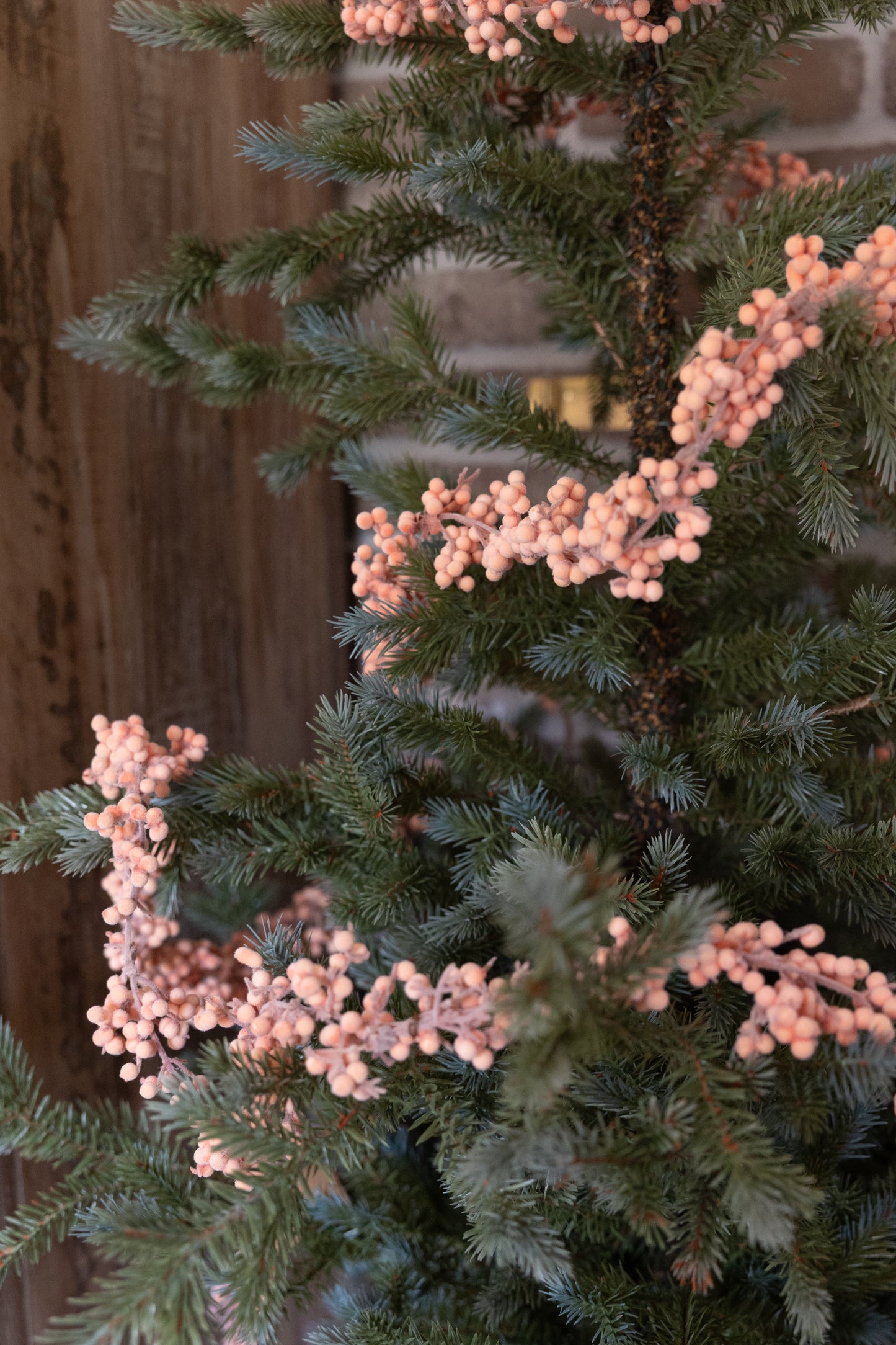 Pink Flocked Ball Garland