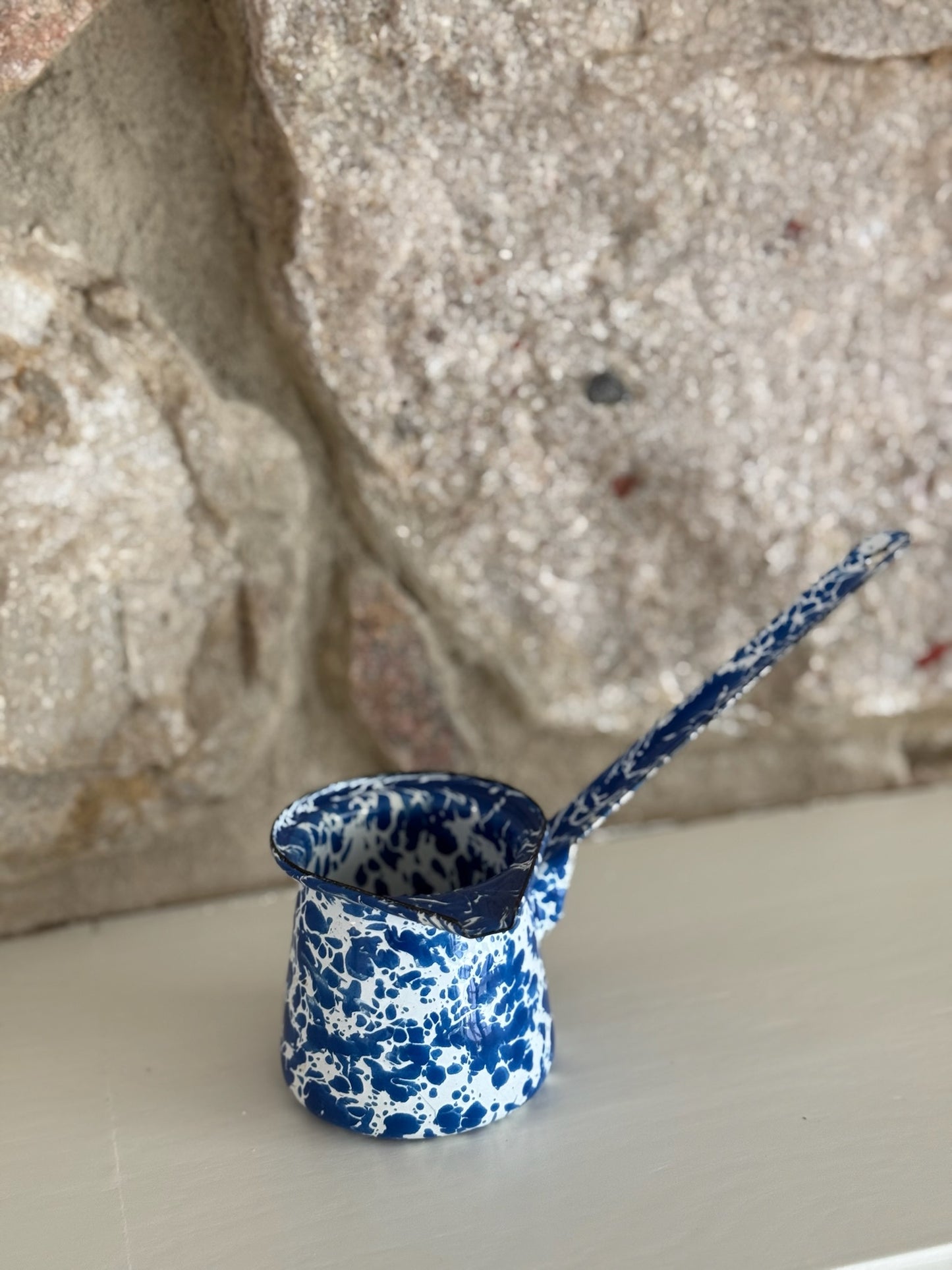 Vintage Blue Splatterware Ladle
