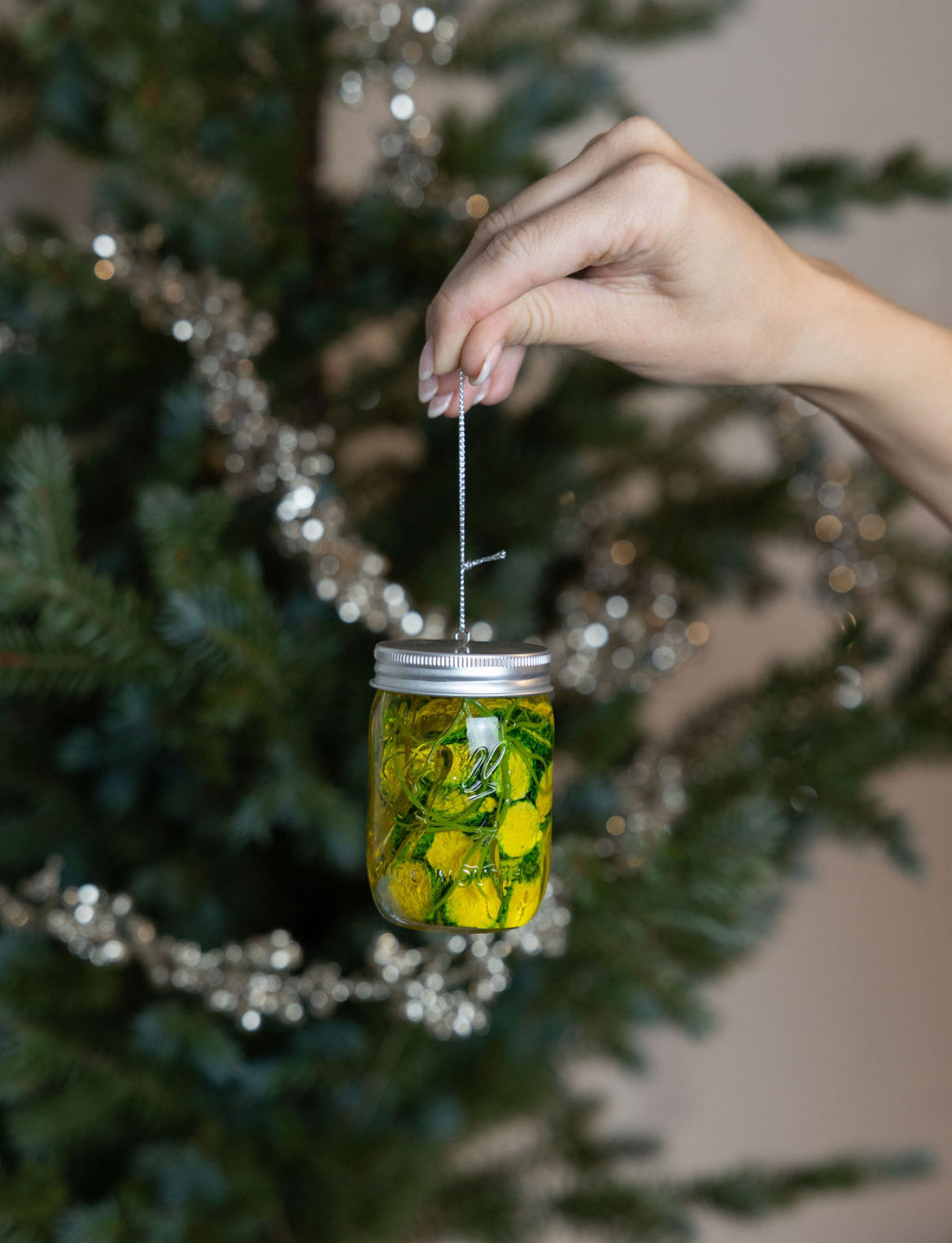 Glass Pickle Jar Ornament