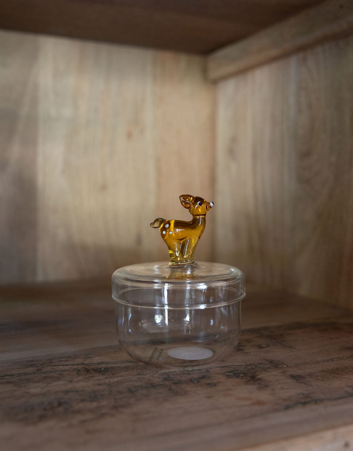 Holiday Deer Glass Jar