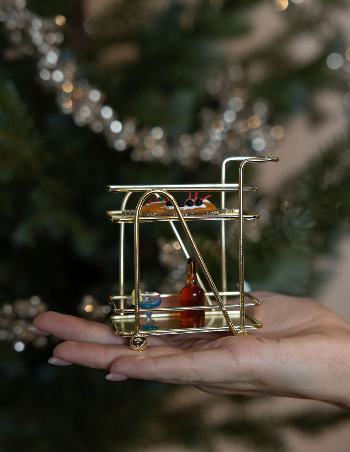Metal Bar Cart Ornament, 4 Styles