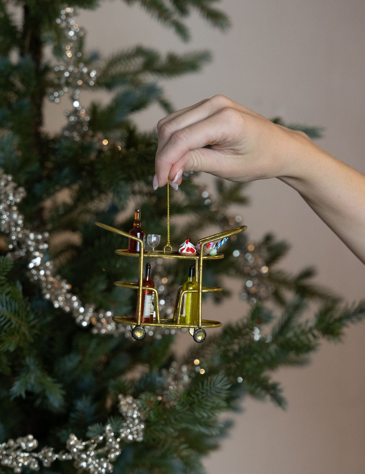 Metal Bar Cart Ornament, 4 Styles