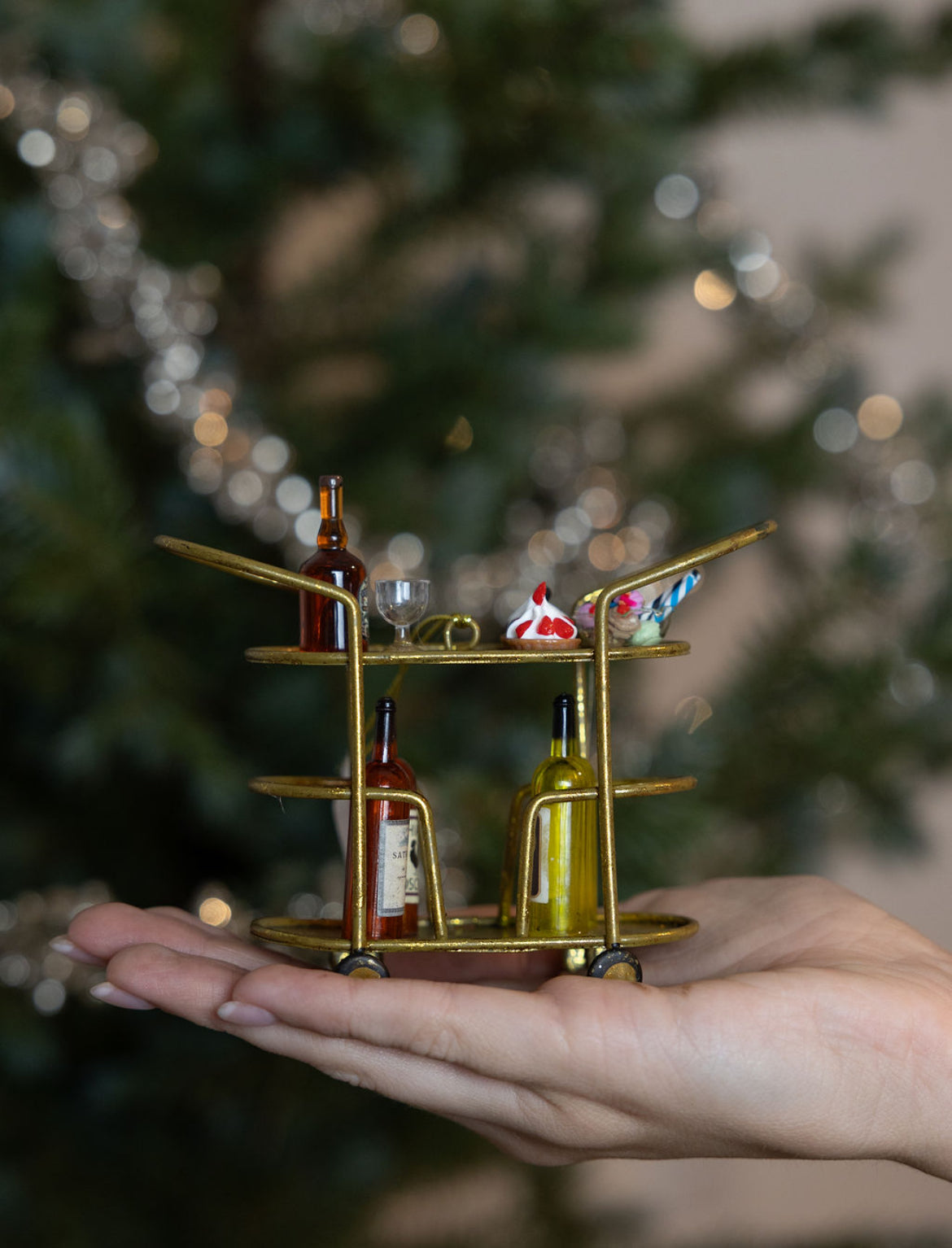Metal Bar Cart Ornament, 4 Styles
