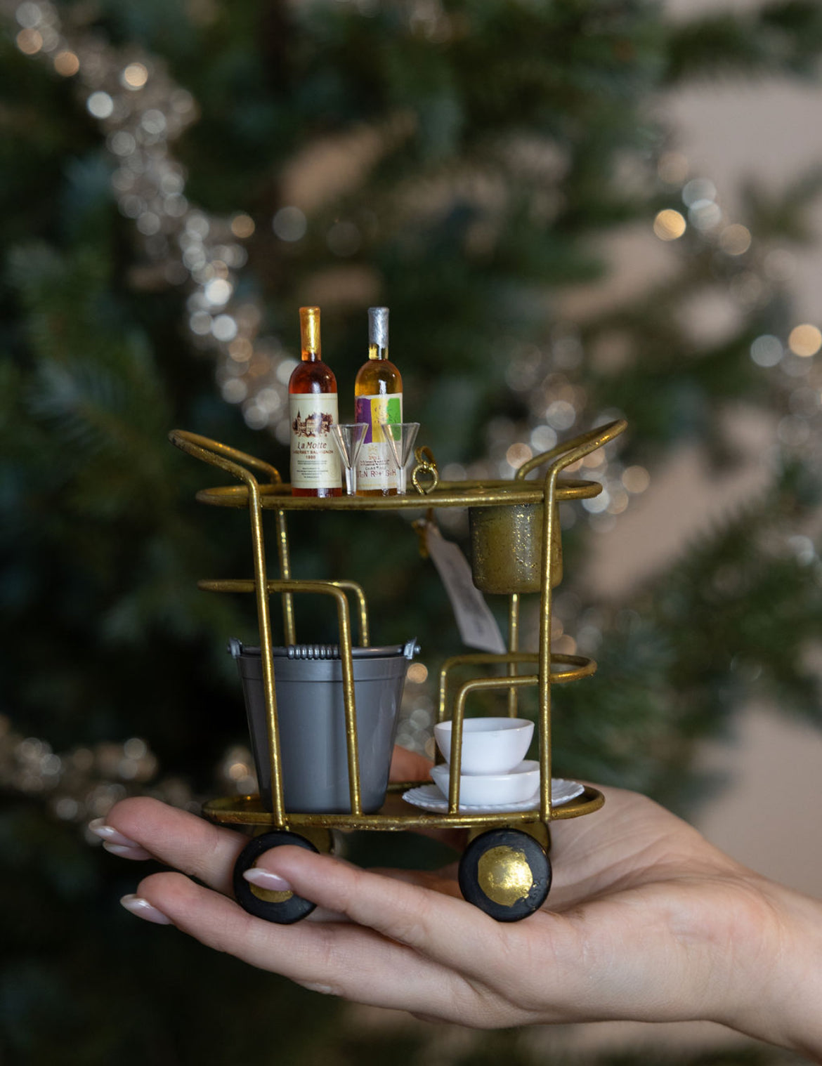Metal Bar Cart Ornament, 4 Styles