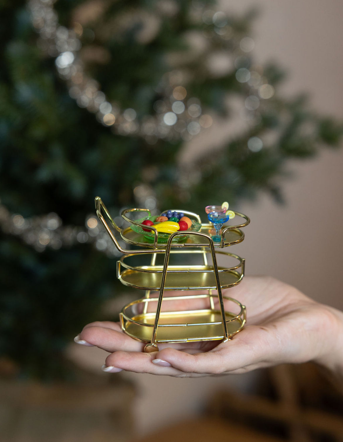 Metal Bar Cart Ornament, 4 Styles
