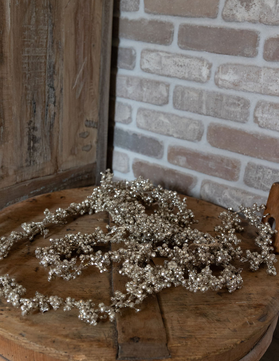 Champagne Glitter Ball Garland