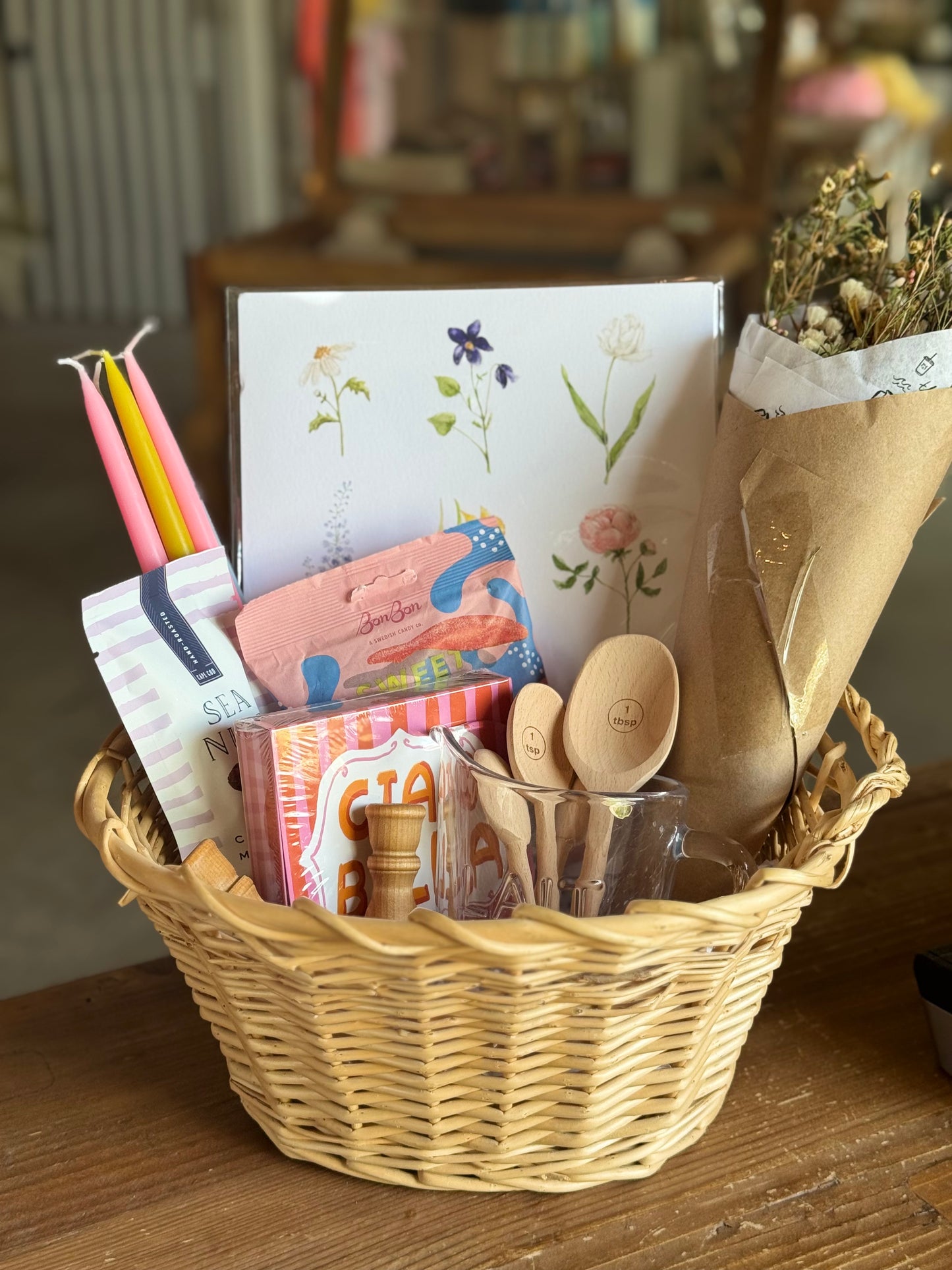 Garden Flowers Gift Basket