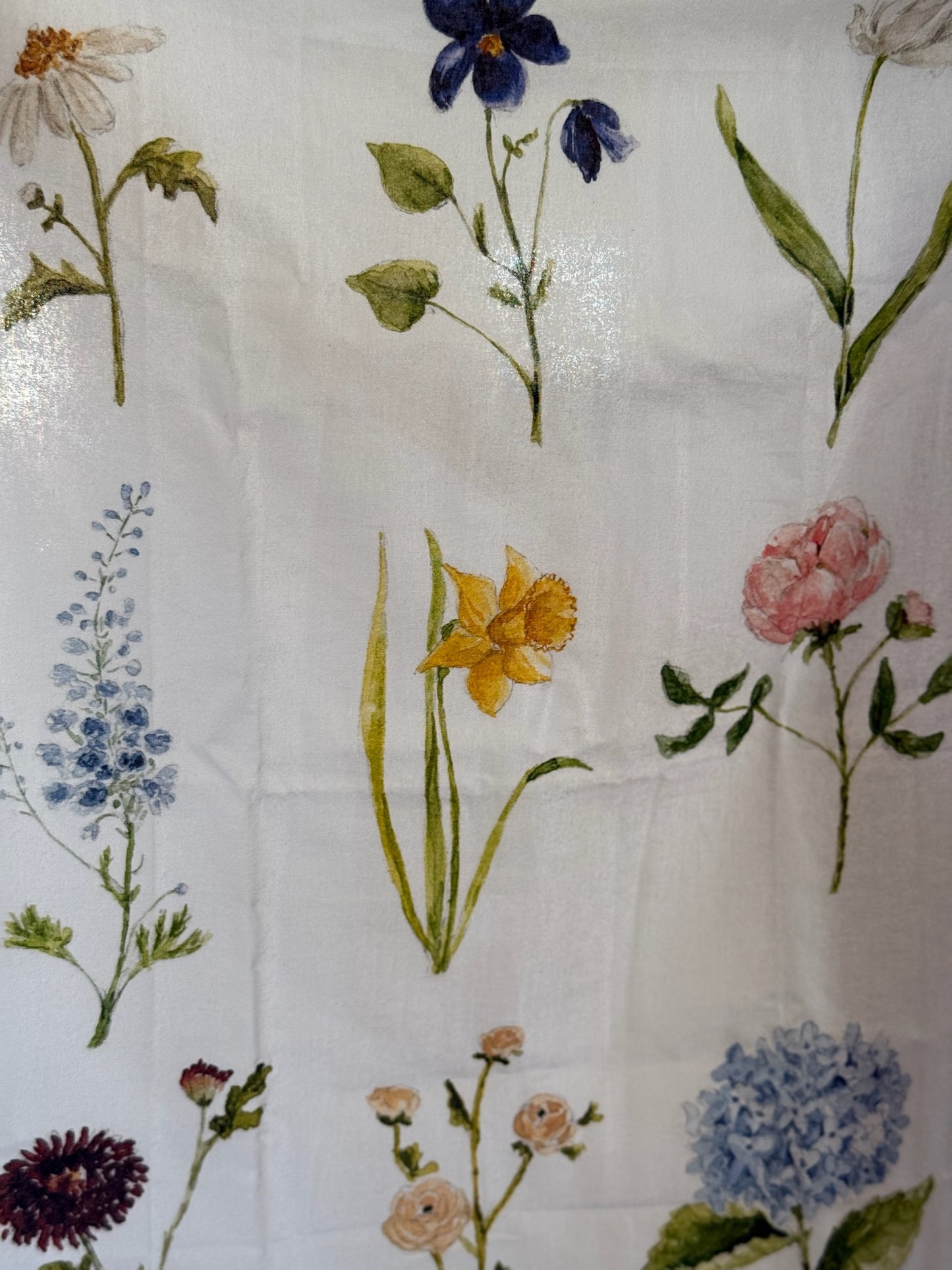 Garden Flowers Tea Towel