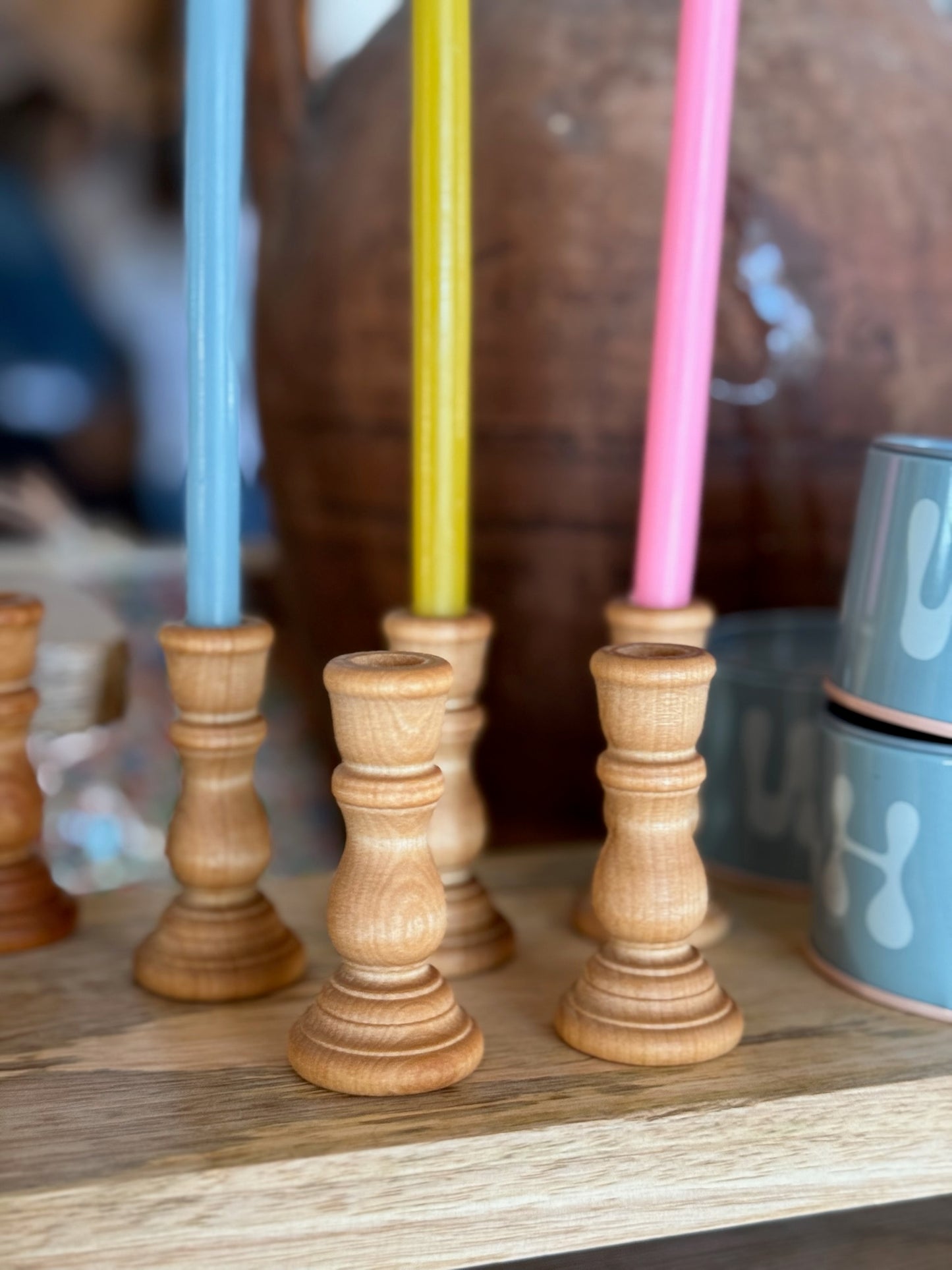 Mini Wooden Candle Holder