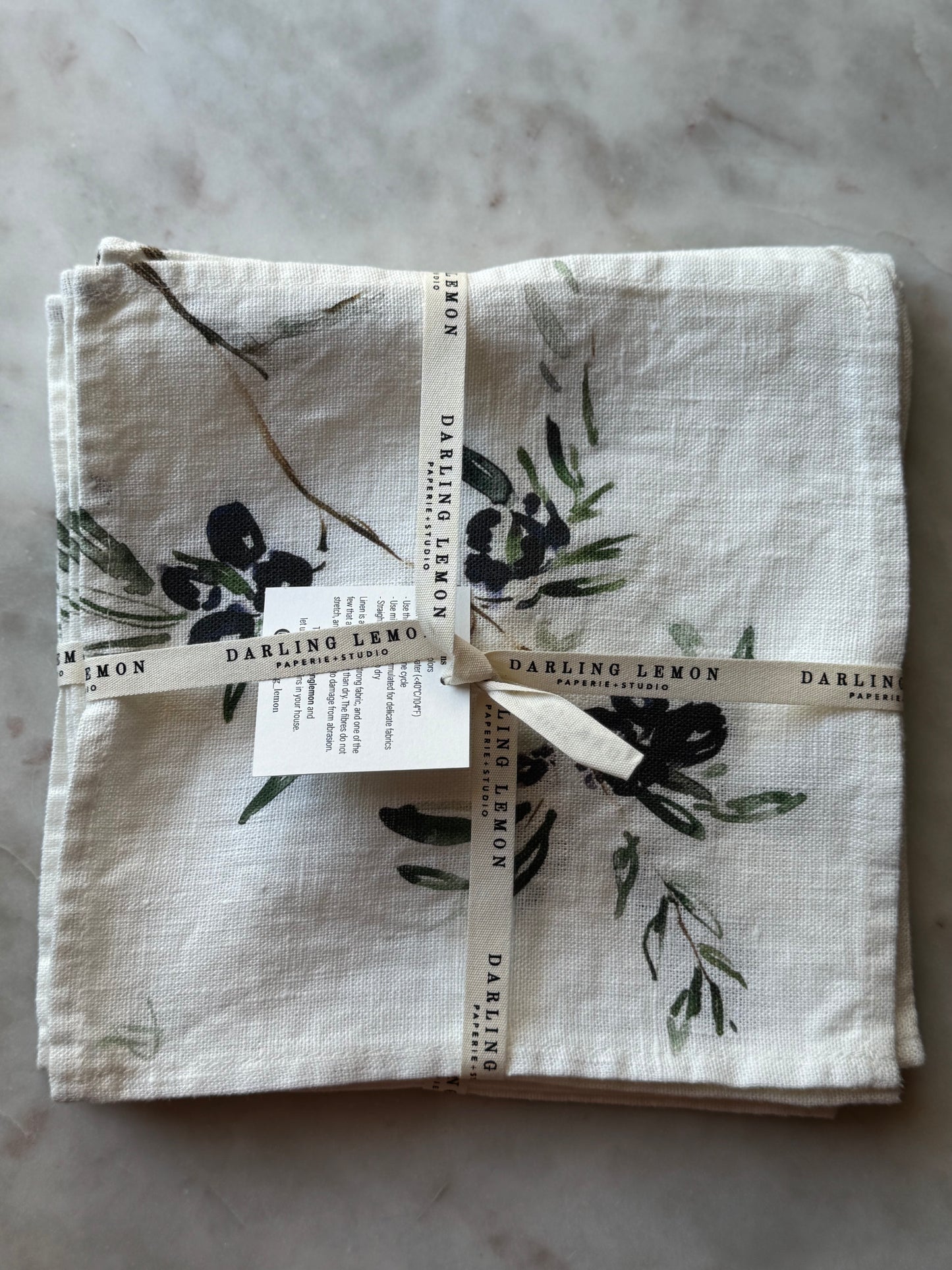 Olives Cocktail Napkins, Set of 4