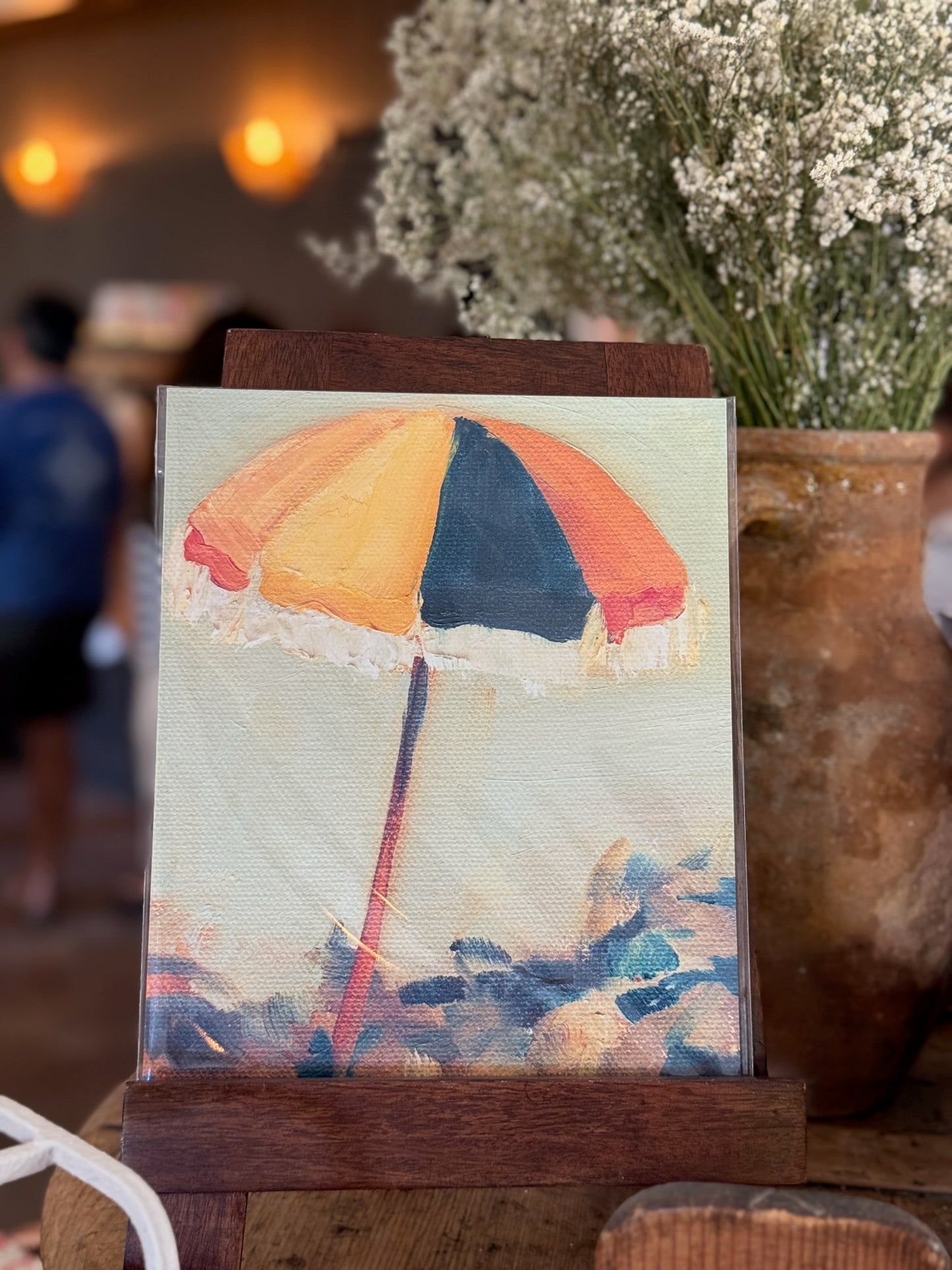 Multicolored Umbrella Print