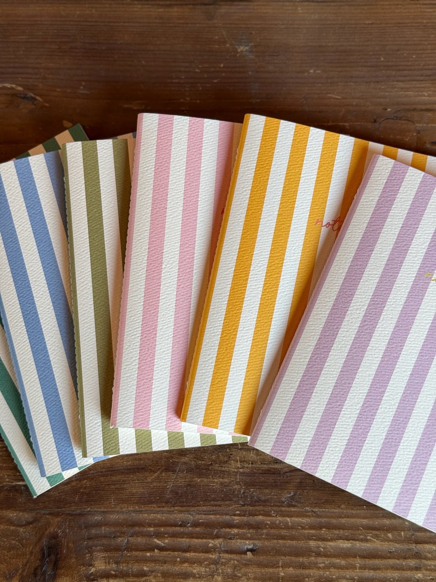 Striped Notebook, 8 Colors