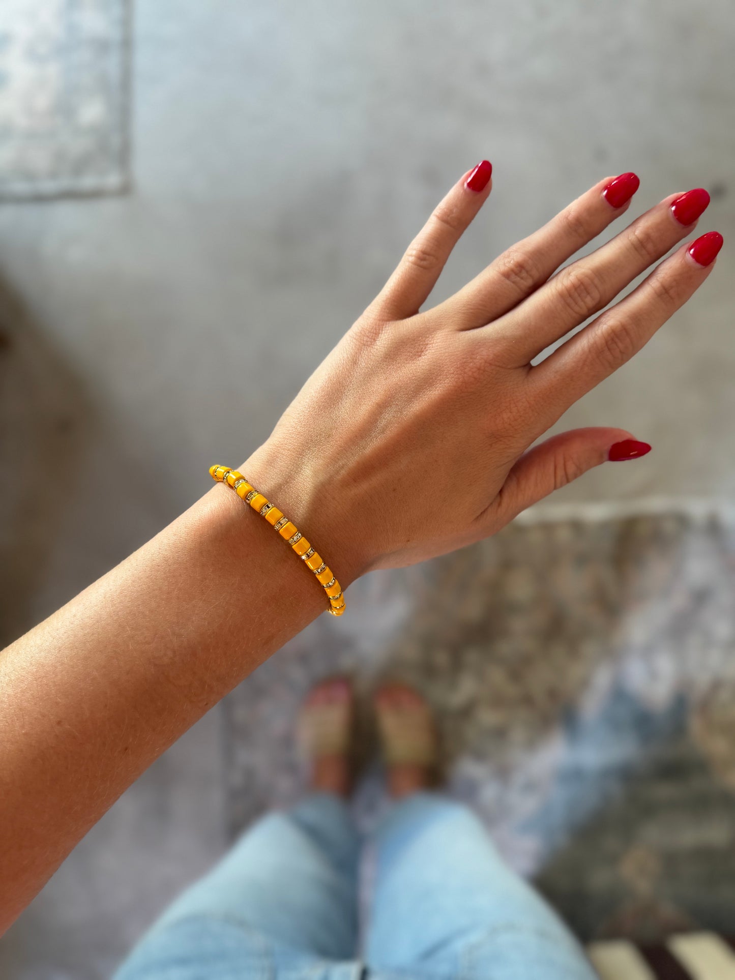 Round Enamel Bracelets, 5 Styles