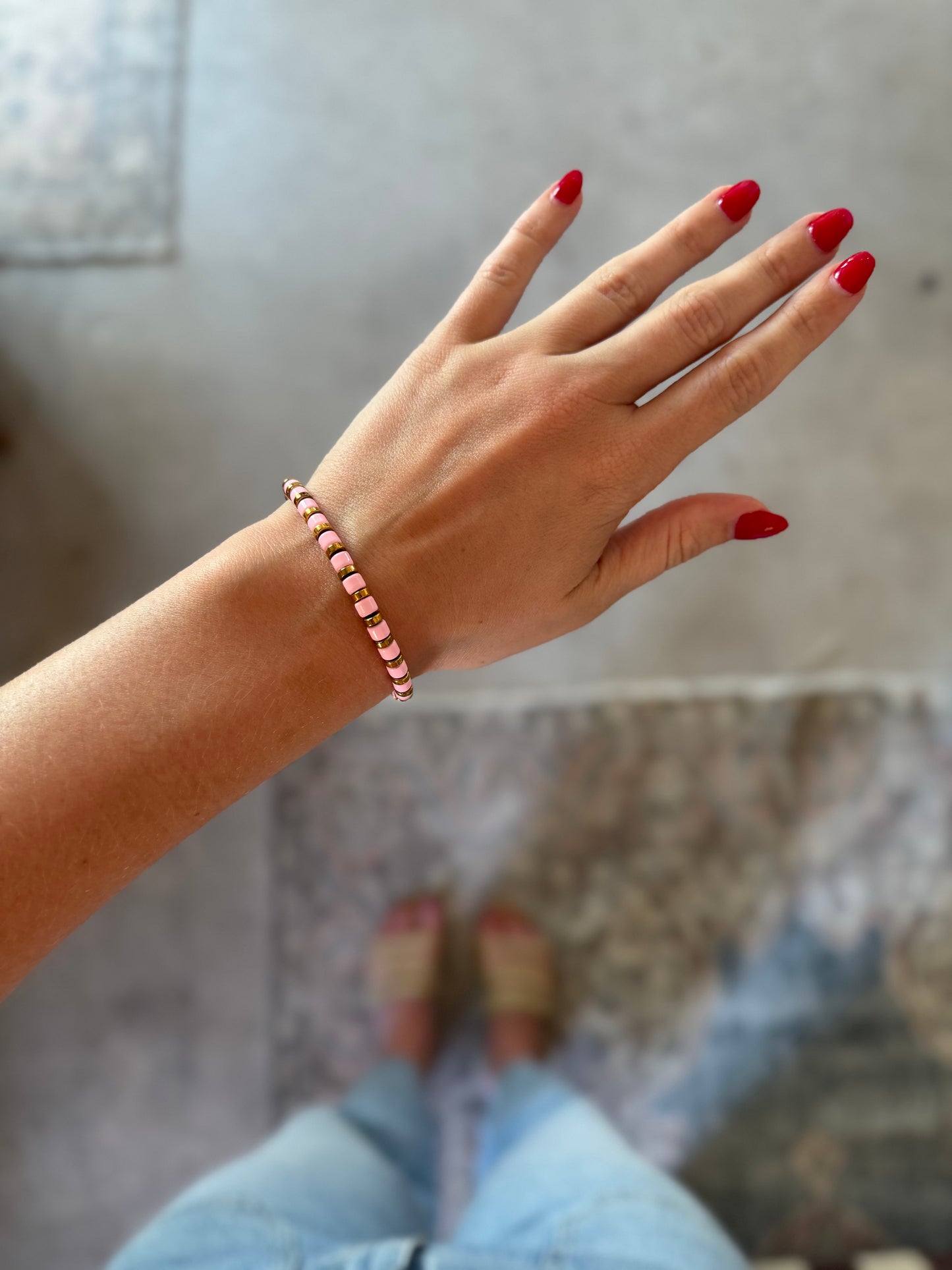 Round Enamel Bracelets, 5 Styles
