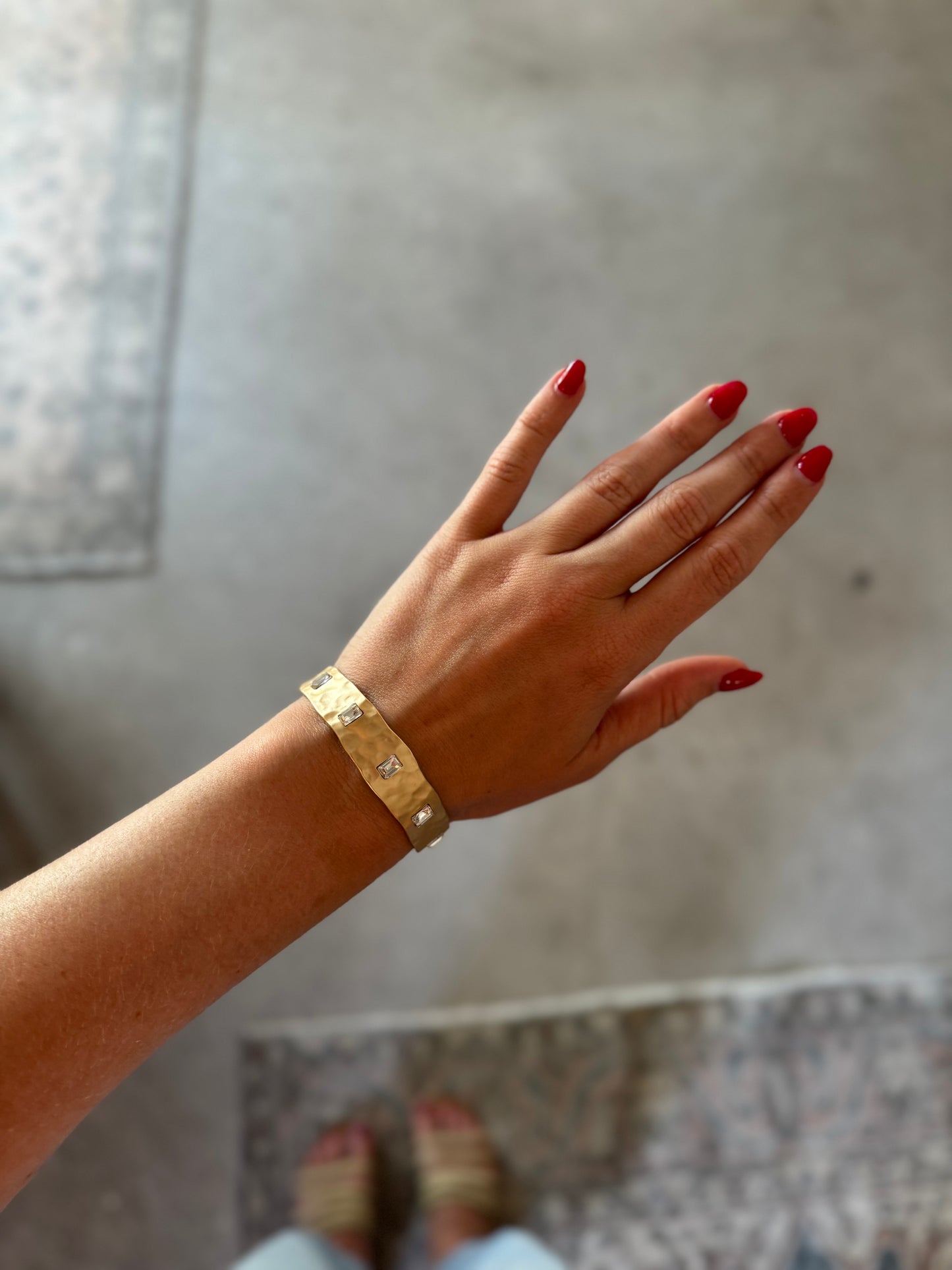 Rhinestone Cuff Bracelet, 2 Colors