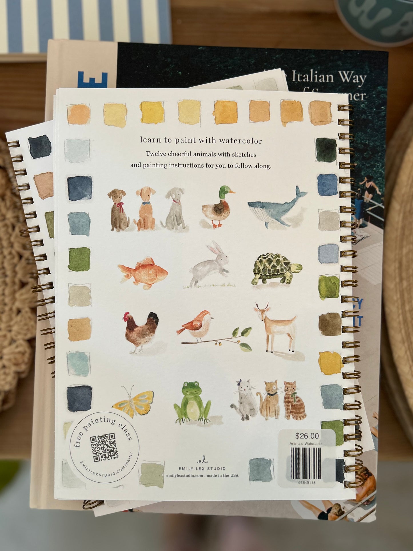 Animals Watercolor Workbook