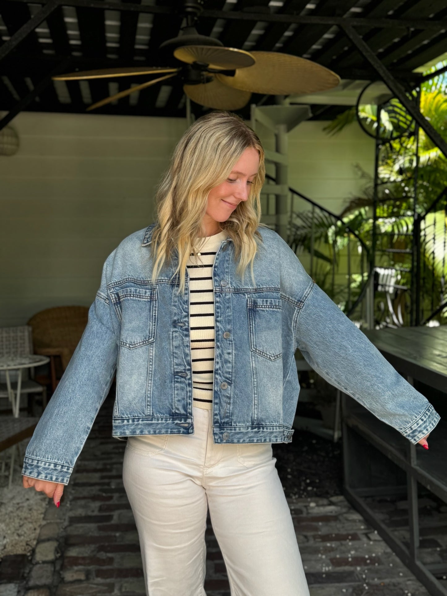 Denim Button Down Jacket