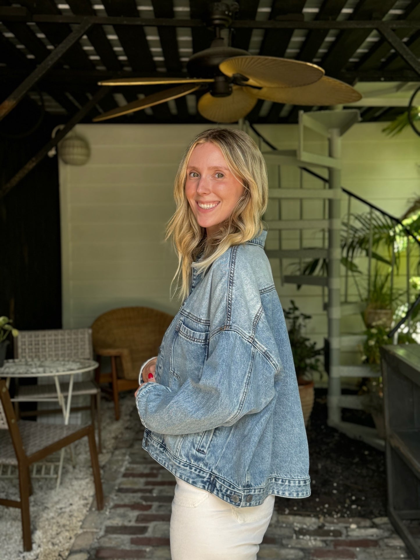 Denim Button Down Jacket