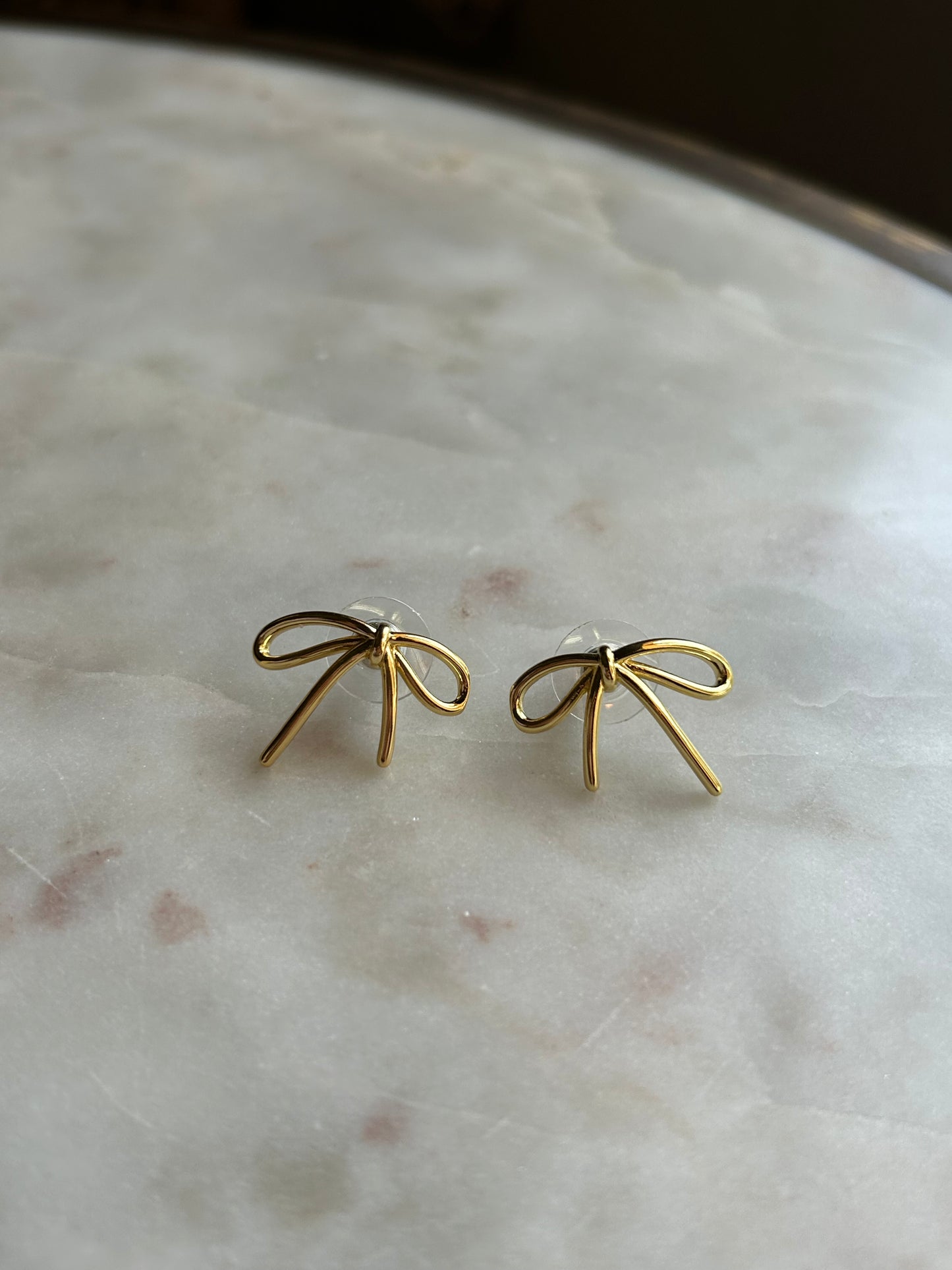 Gold Bow Earrings