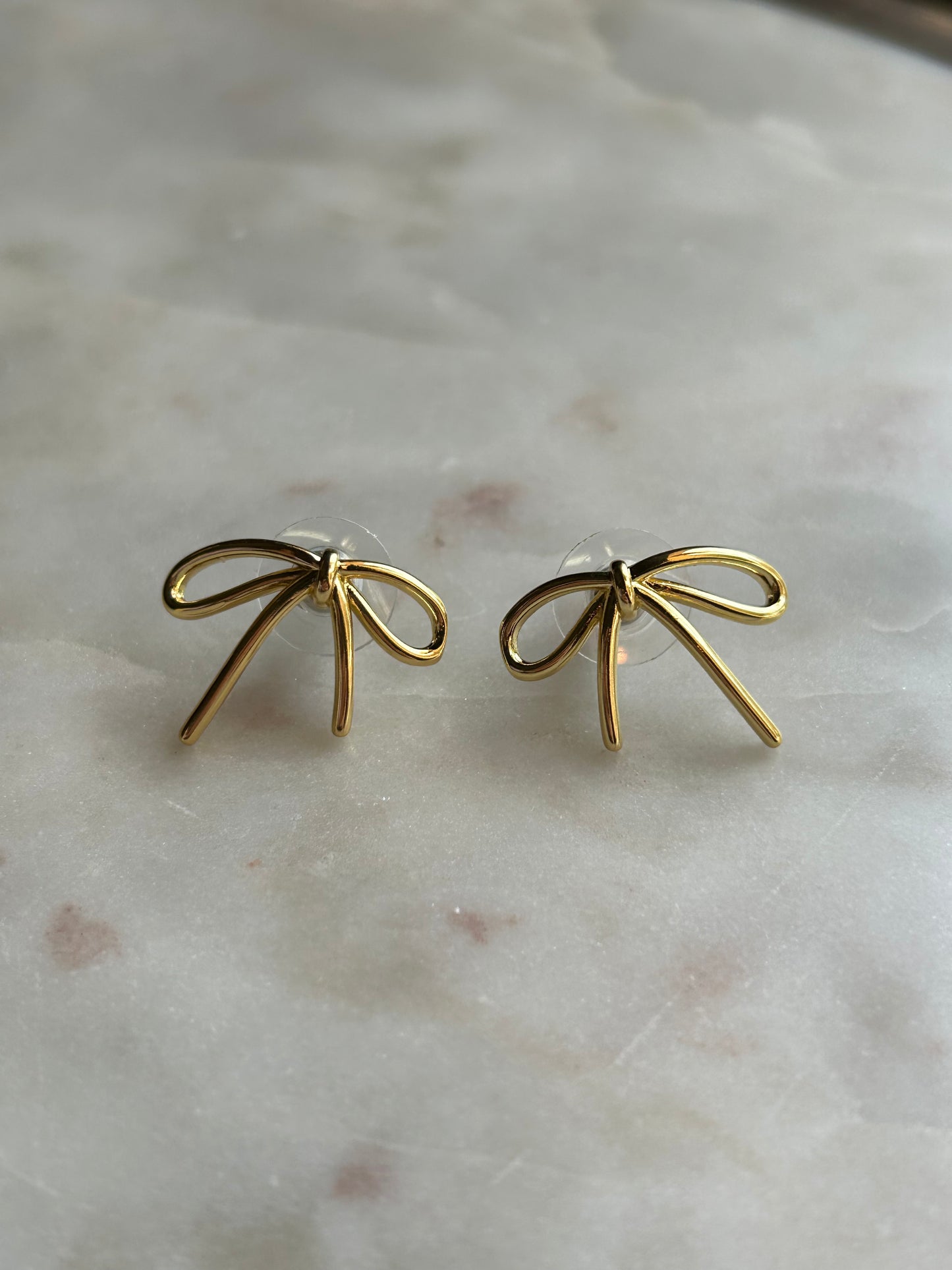 Gold Bow Earrings