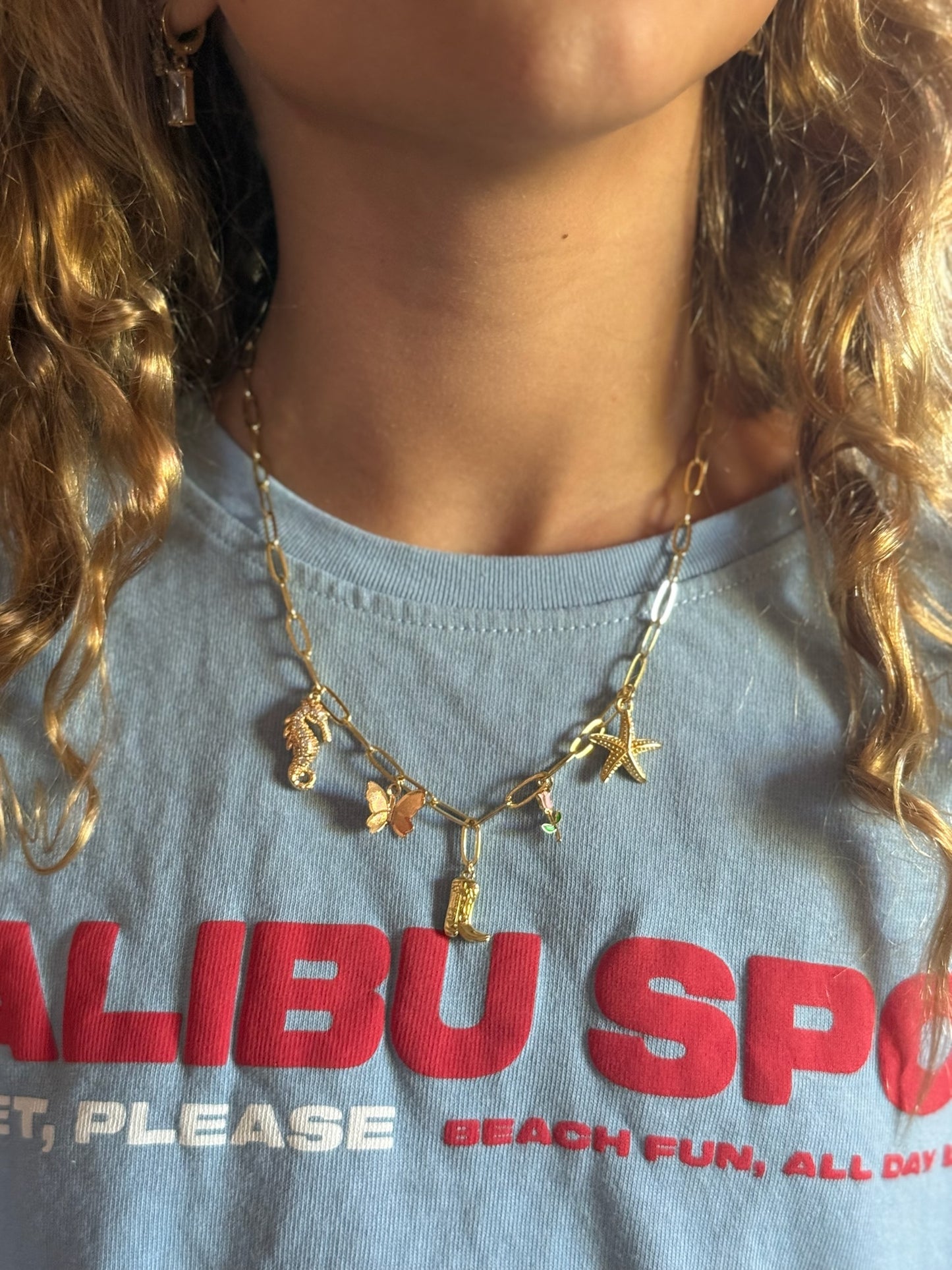 Assorted Gold Charm Necklace