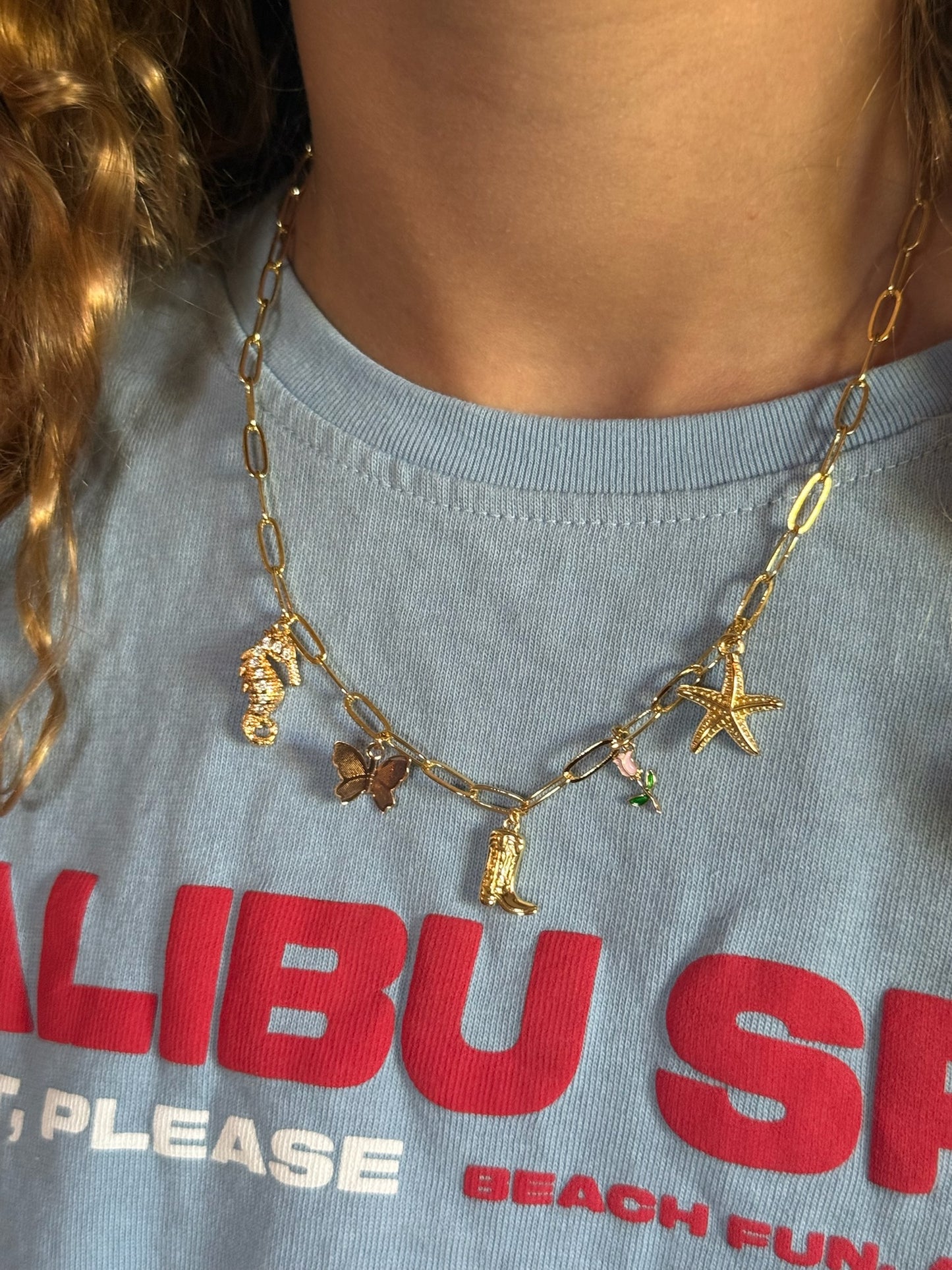 Assorted Gold Charm Necklace