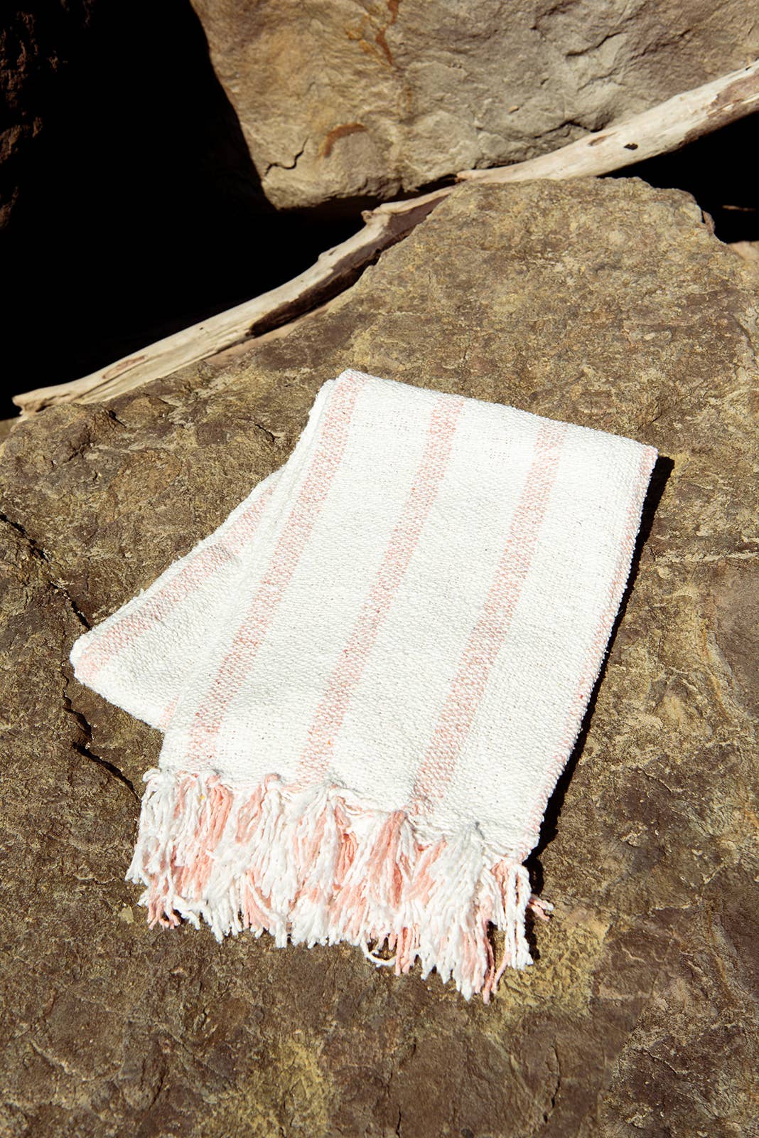 Riviera Stripe Pink Throw Blanket