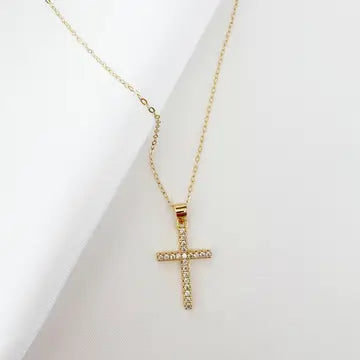 Pavé Cross Necklace