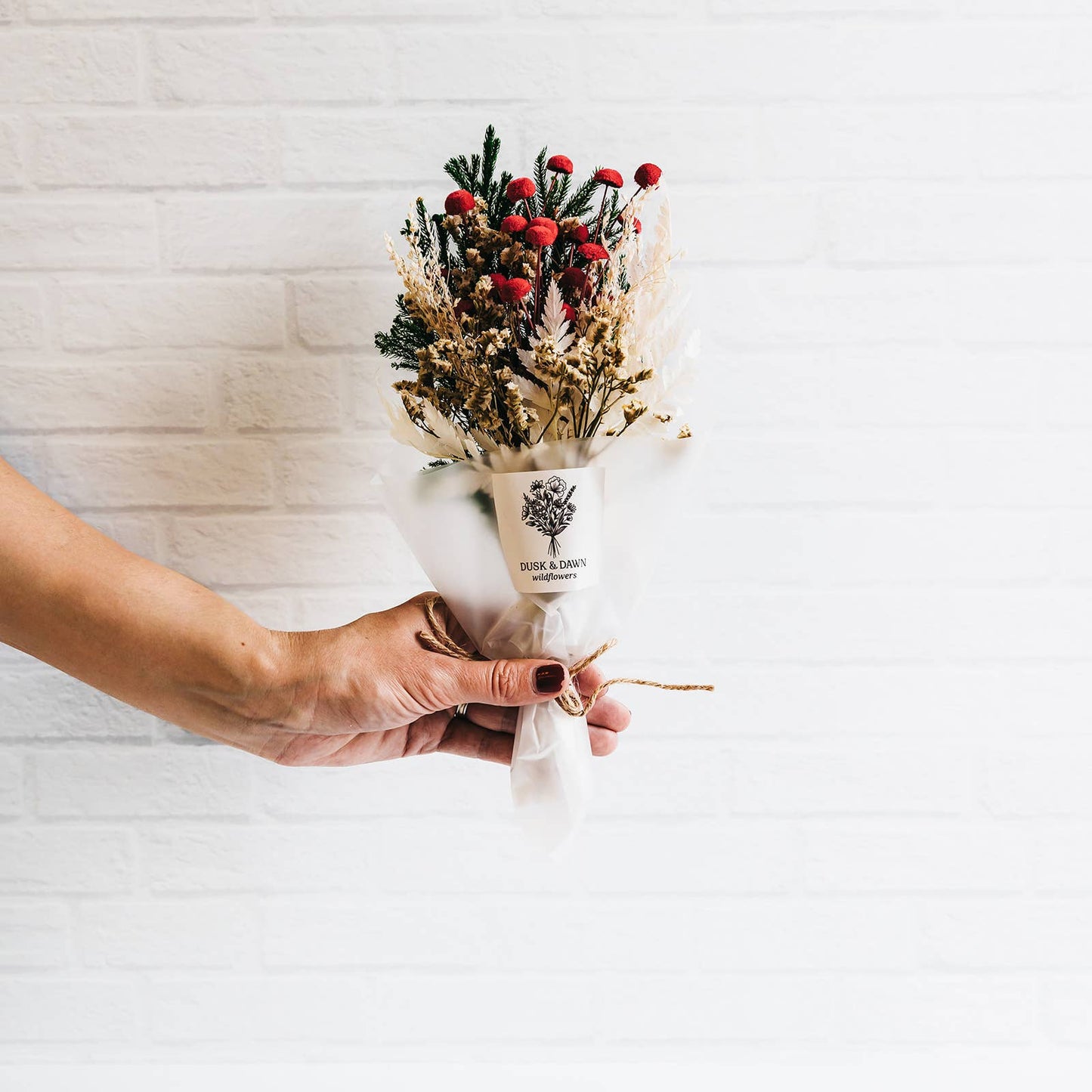 Holly Dried Flower Mini Bouquet