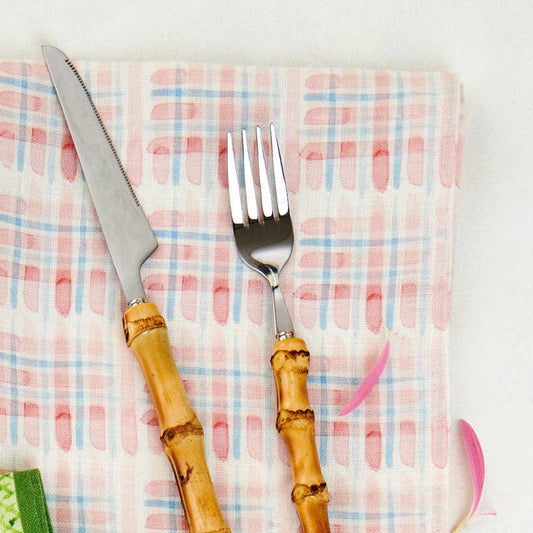 Spring Plaid Dinner Napkins