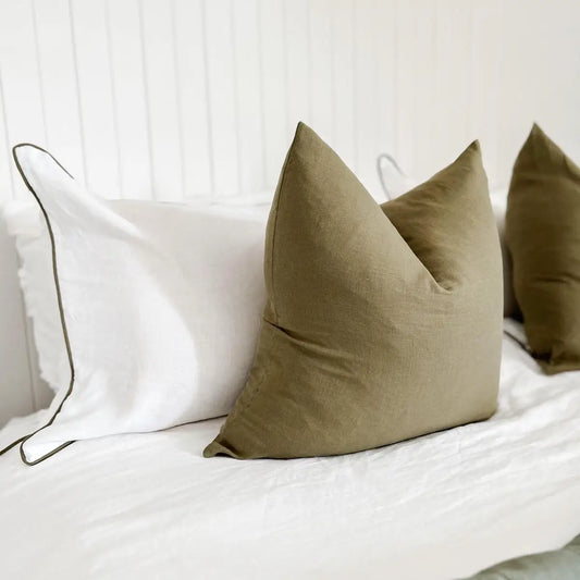 Olive Linen Pillow