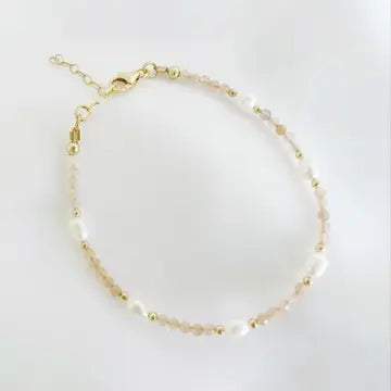 Peach Moonstone Bracelet