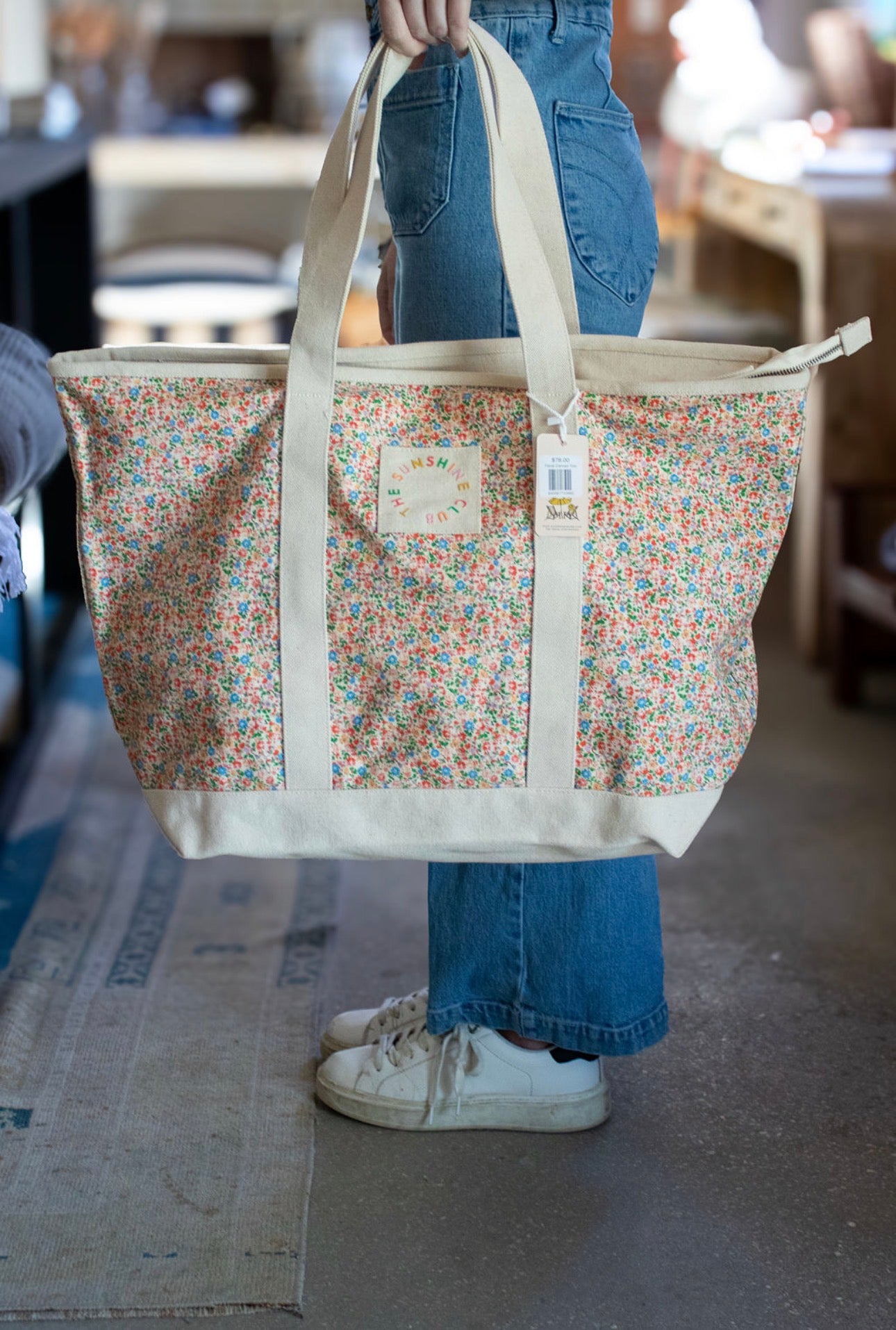 Floral Canvas Tote
