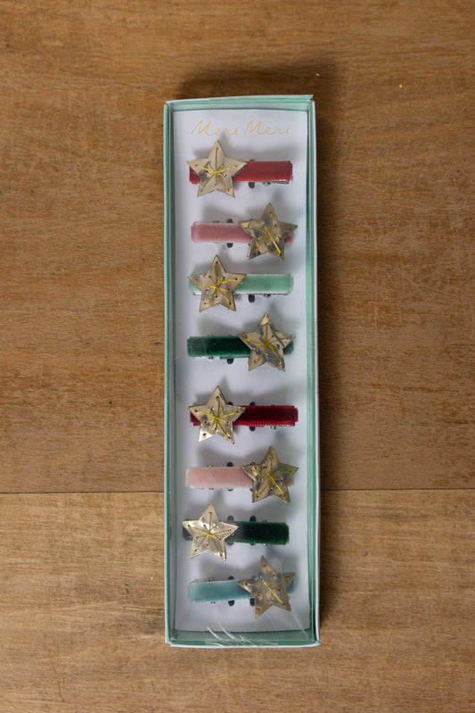 Gold Star Hair Clips