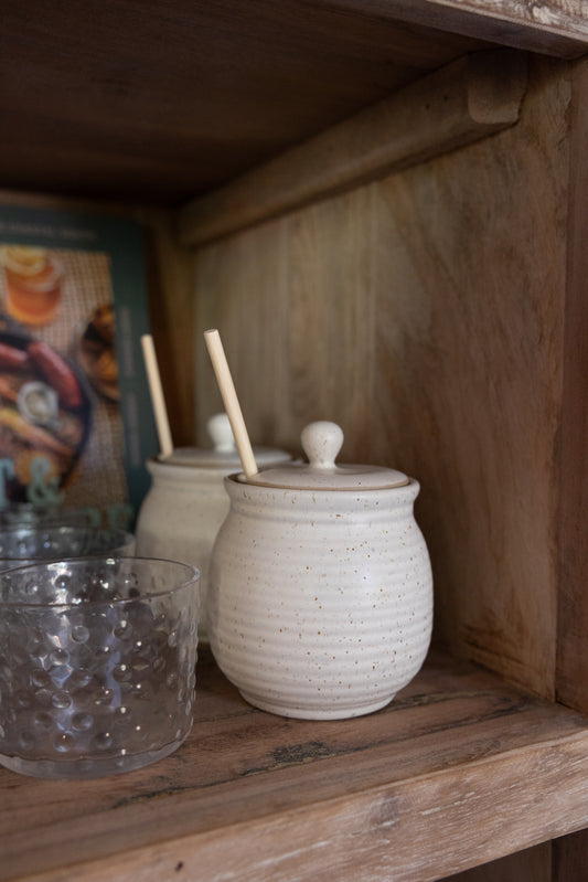 Cream Honey Jar